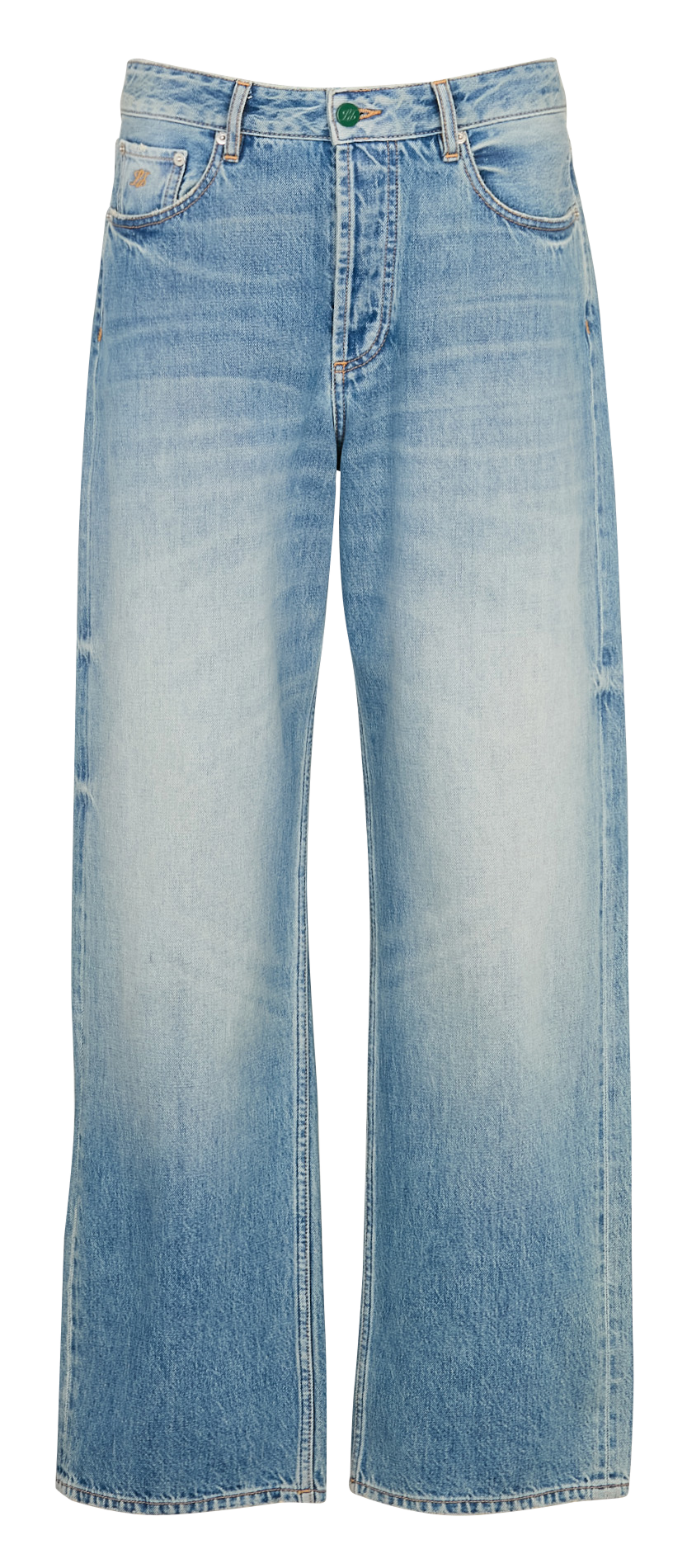 Jean droit en coton LAURENCE BRAS Bleu