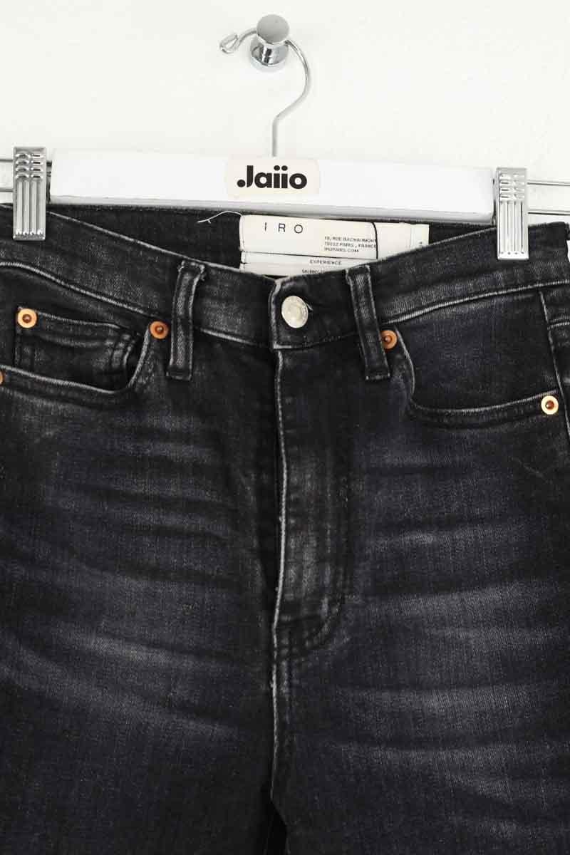 Jean slim en coton IRO - Seconde Main Noir