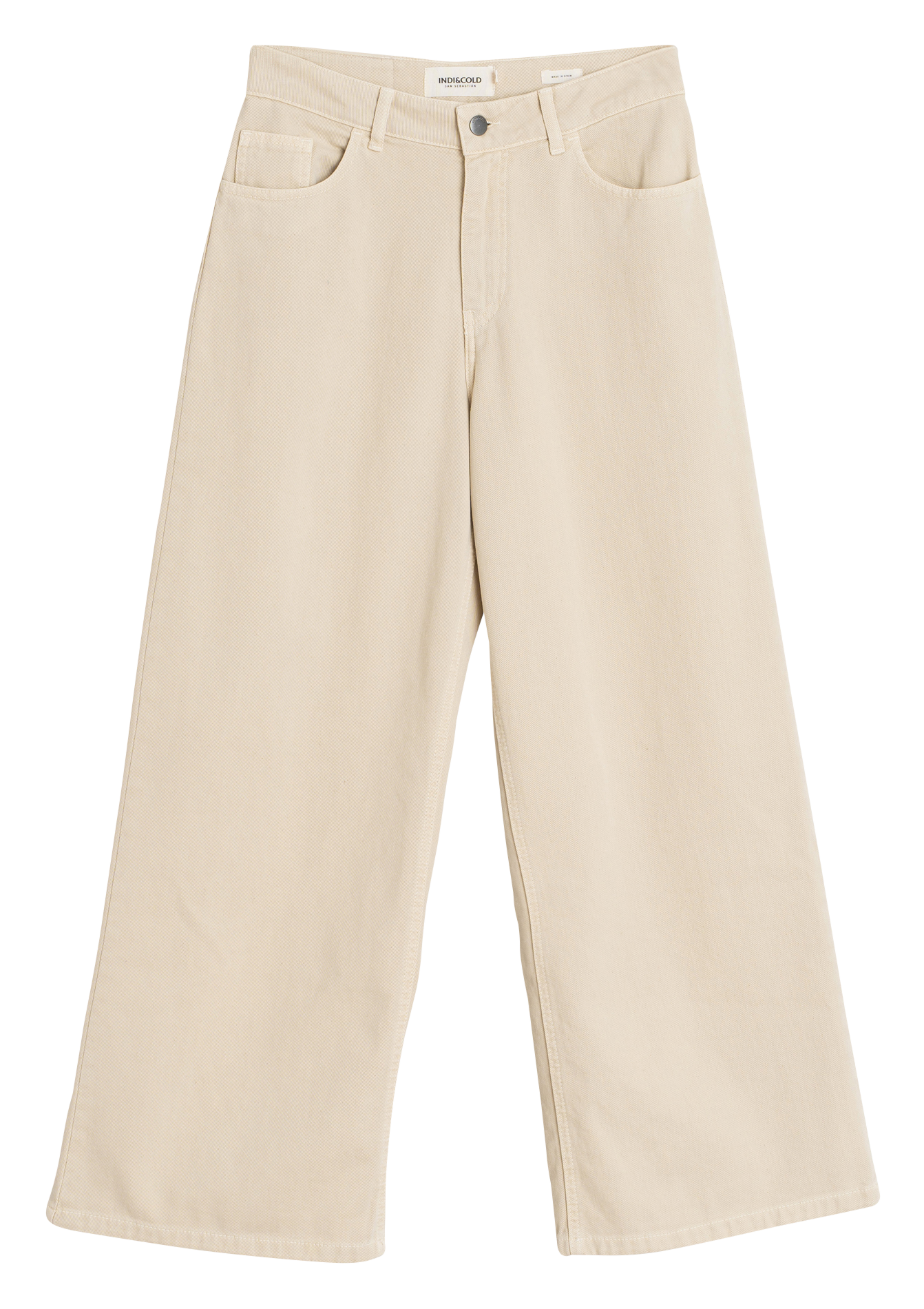 Jean flare en coton INDI & COLD Beige