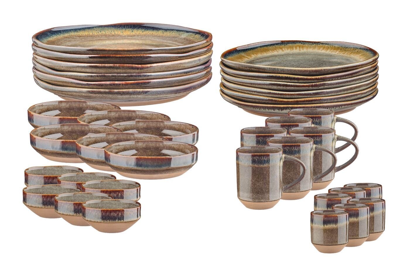 Full service Genesis - 36 pieces - Basalt BJORN Brown