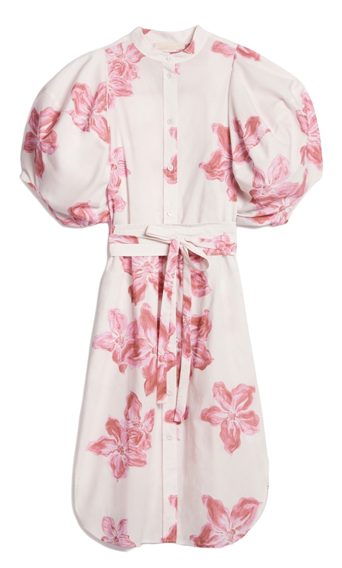 Long printed round-neck dress VANESSA BRUNO Pink