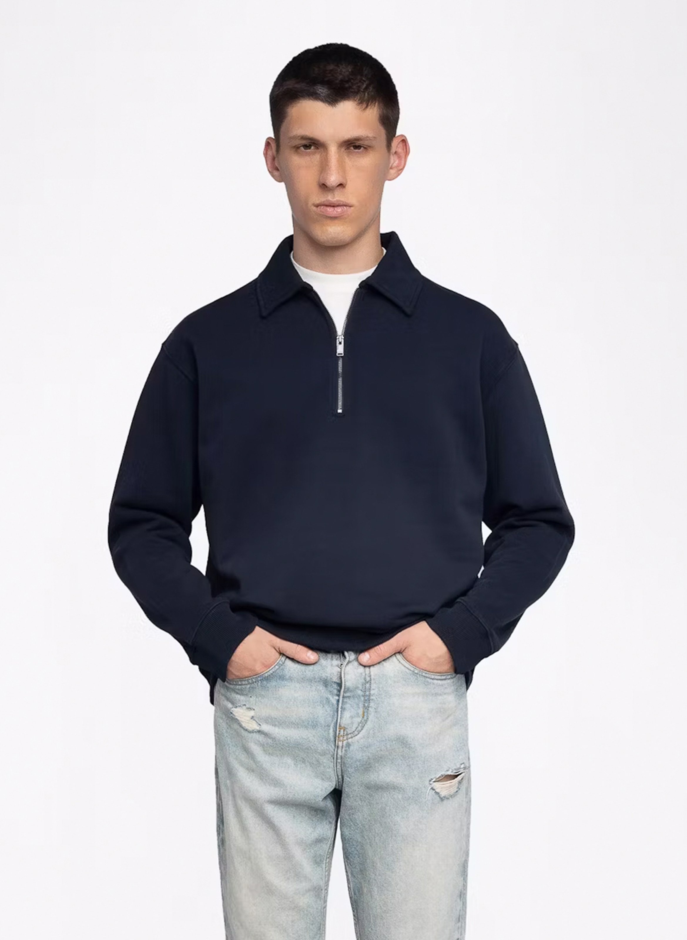 Sweat droit en coton ZADIG&amp;VOLTAIRE Bleu