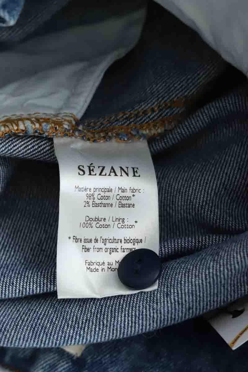 Slim-fit stretch cotton jeans with regular waist SEZANE - Seconde main Blue