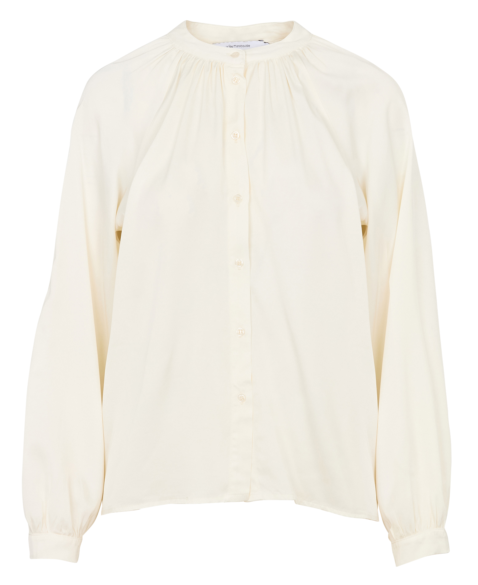Loose-fitting plain round neck shirt LA FEE MARABOUTEE White