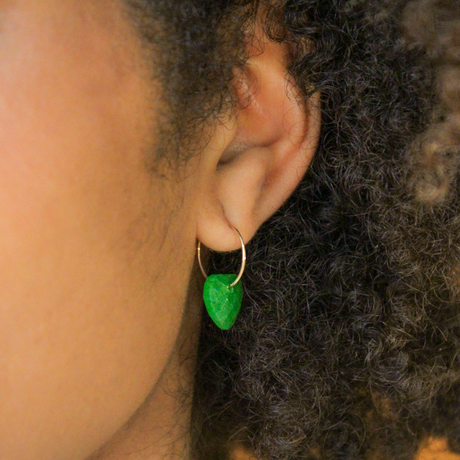 Palm Tree Crunch Hoop Earrings - Christelle L'ATELIER DES DAMES Golden