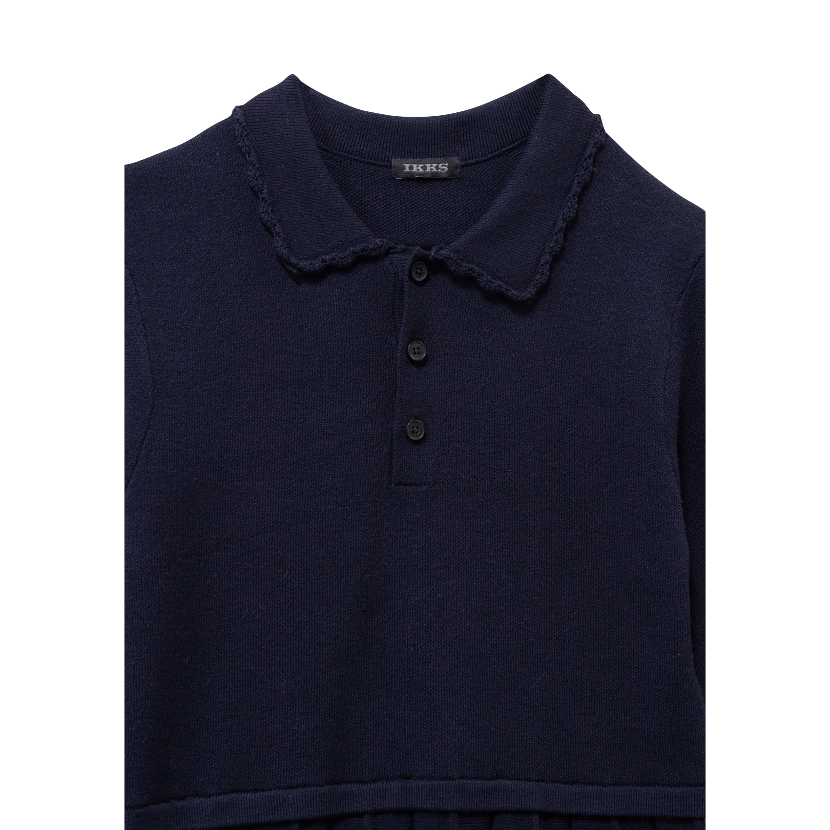 Kurzkleid mit klassischem Kragen Blau