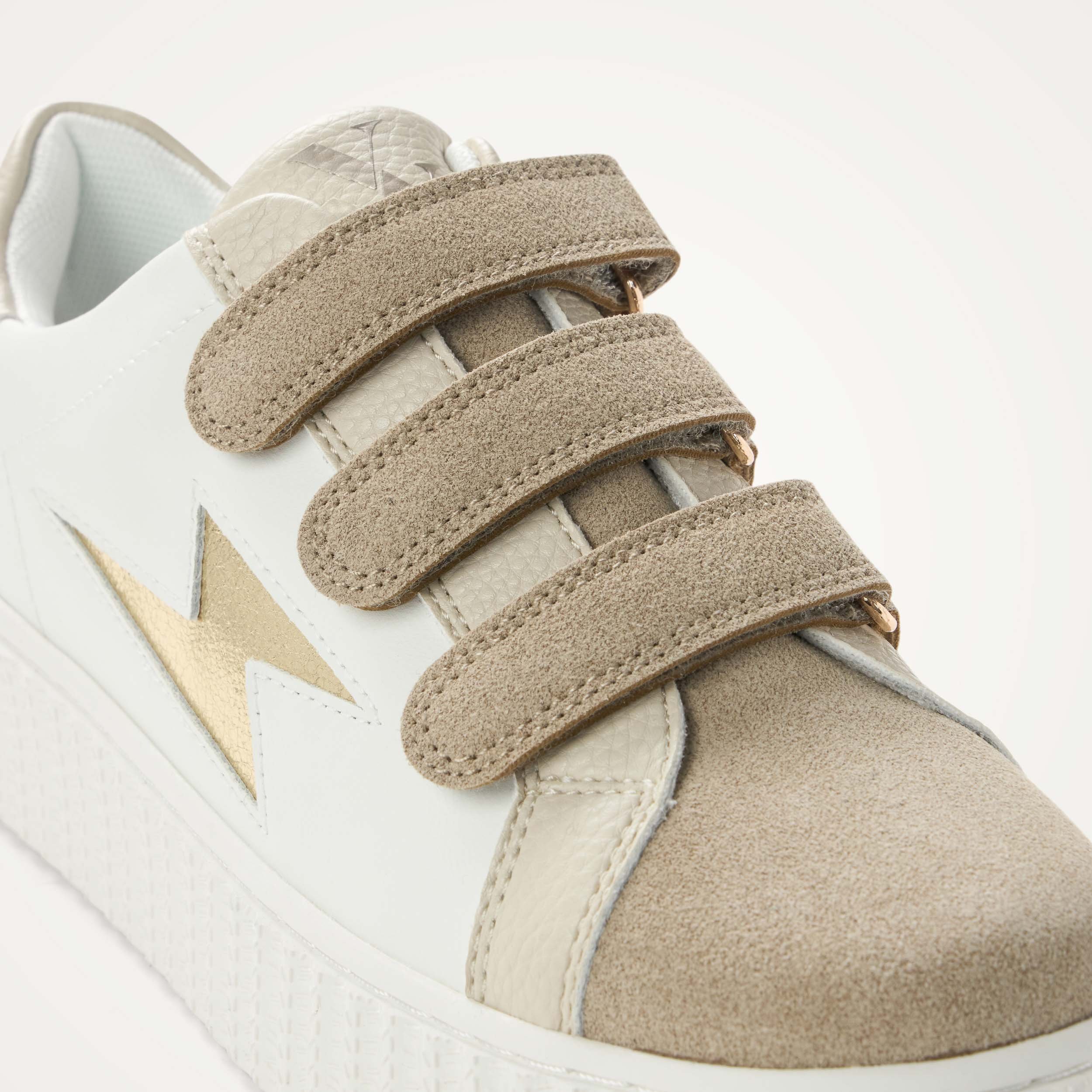 Baskets basses à scratchs VANESSA WU Beige