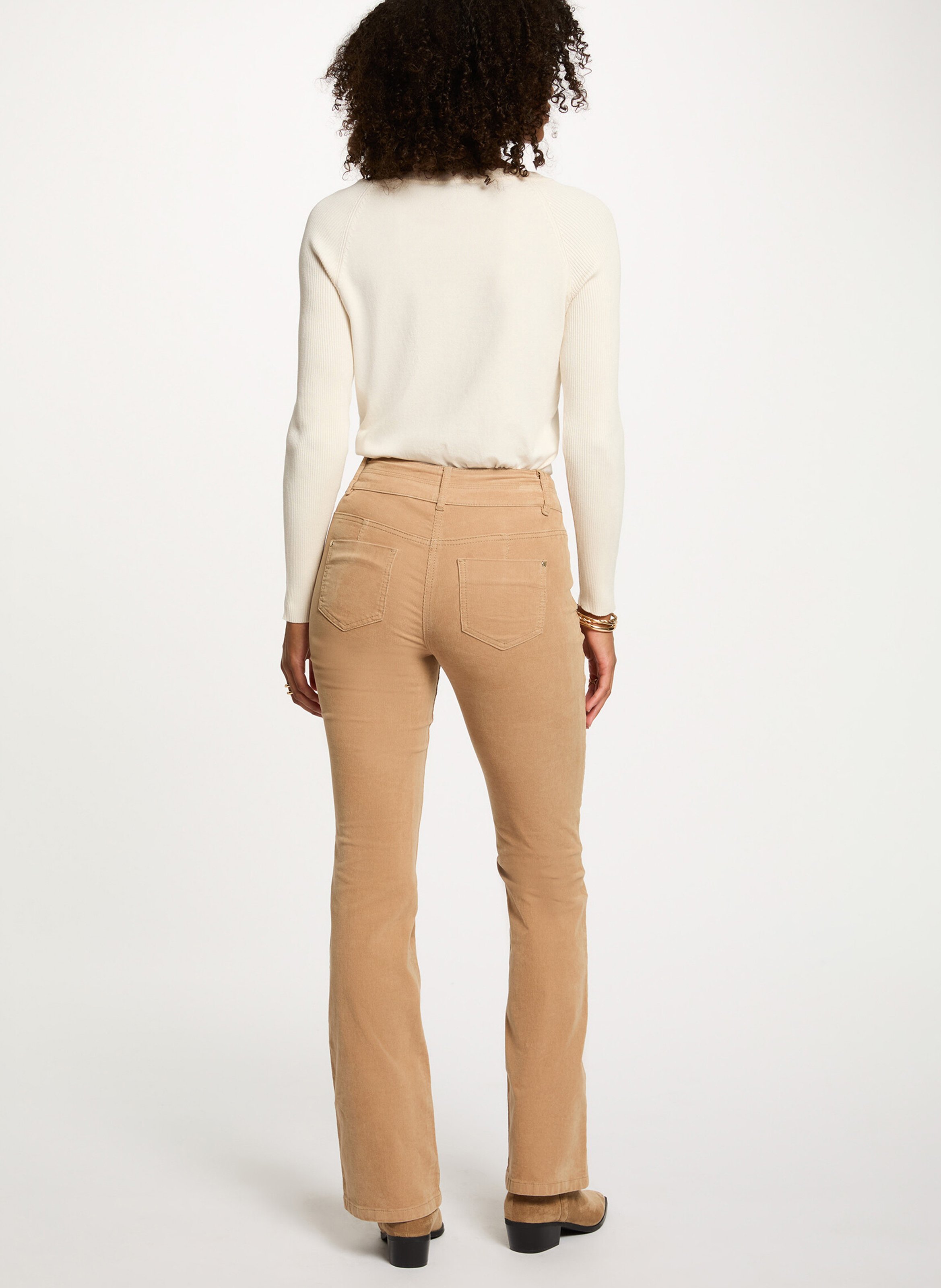 Slim corduroy trousers MORGAN Beige