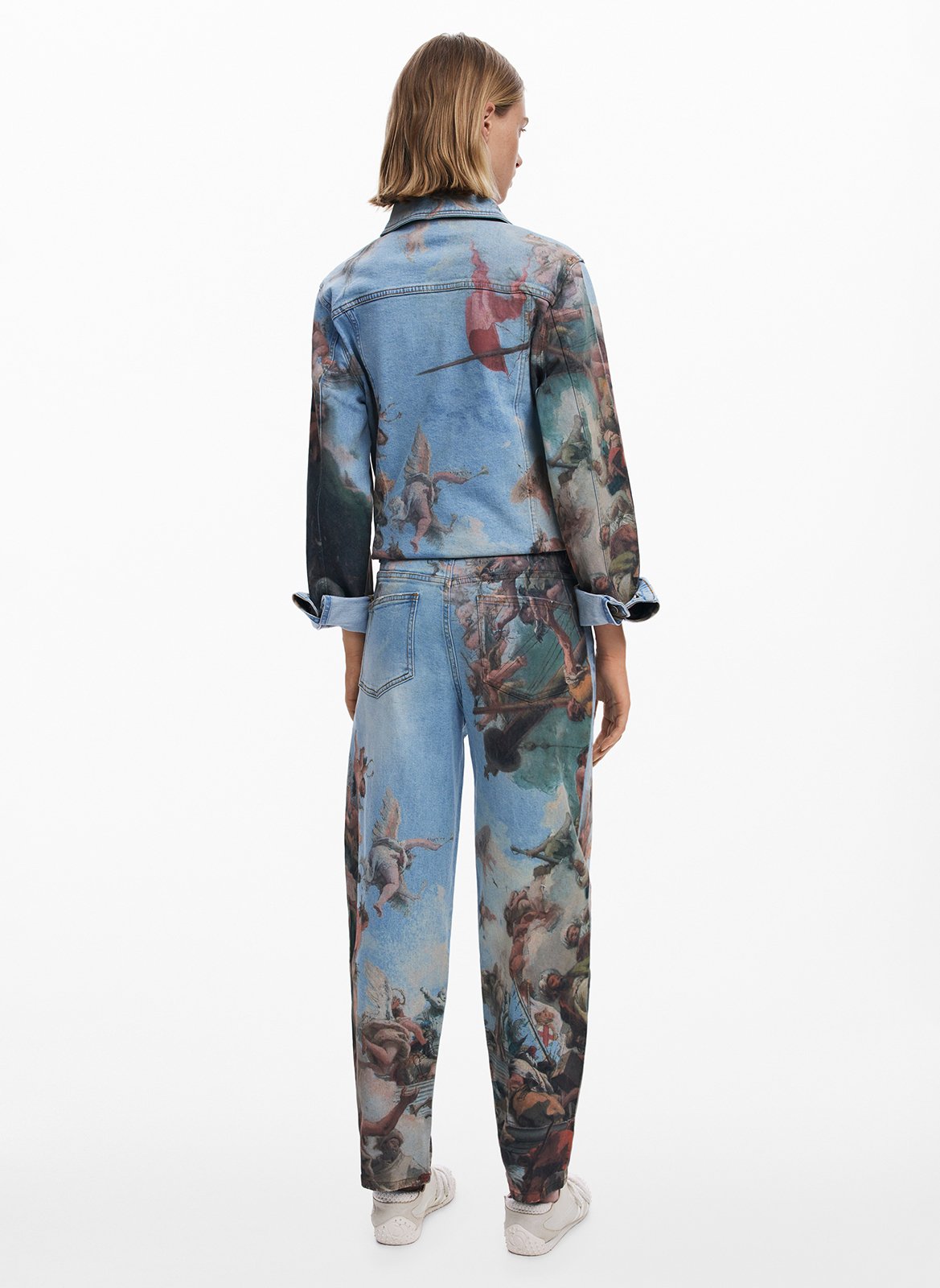 Pantaloni a palloncino con motivi in misto cotone DESIGUAL Blu