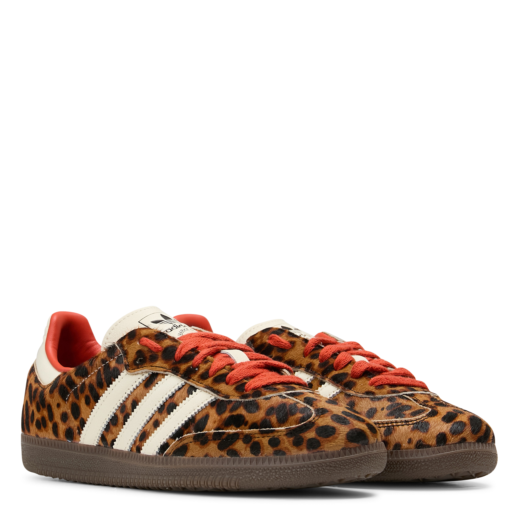 Baskets basses en cuir ADIDAS Marron