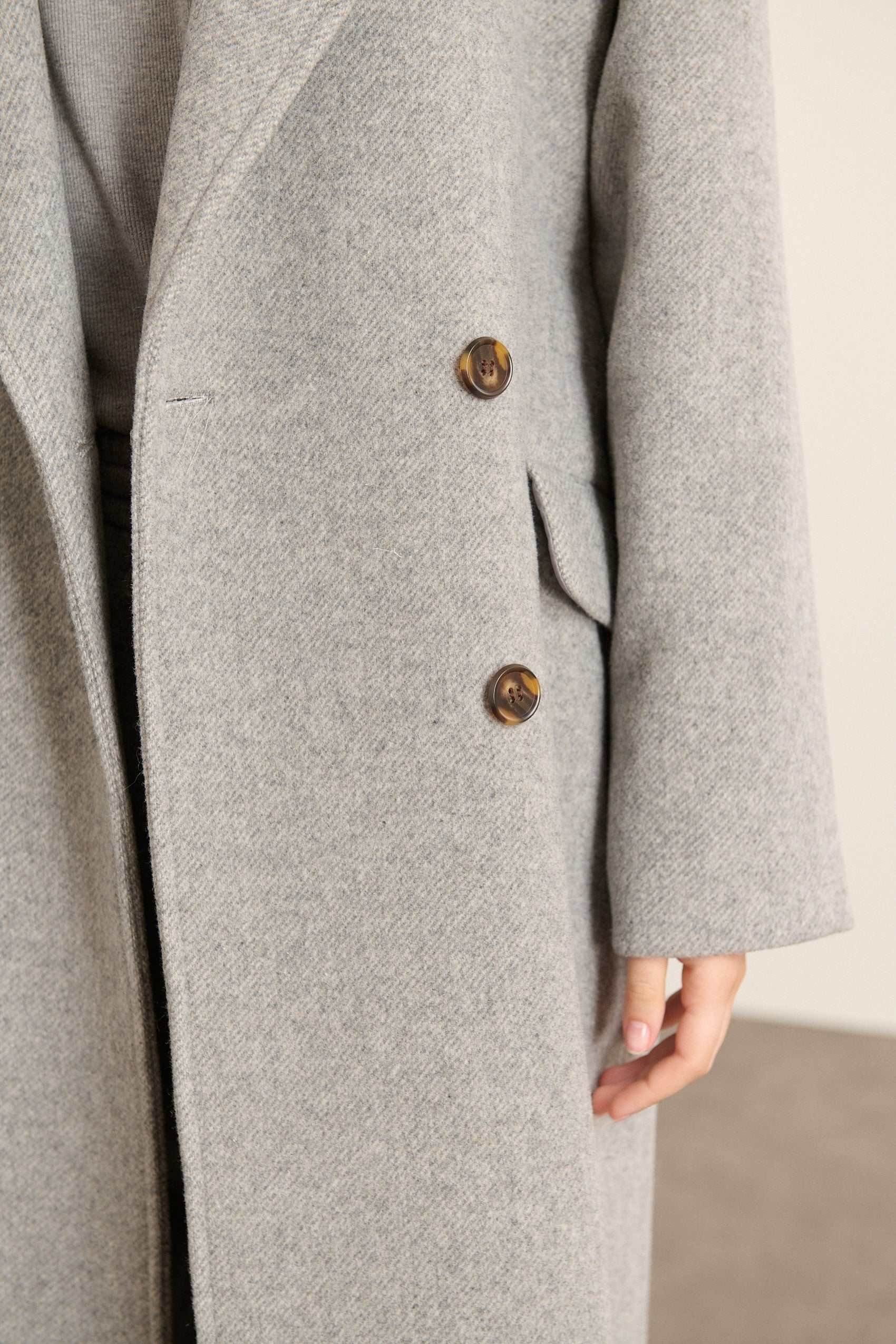 Oversized long wool blend coat GARANCE PARIS Grey