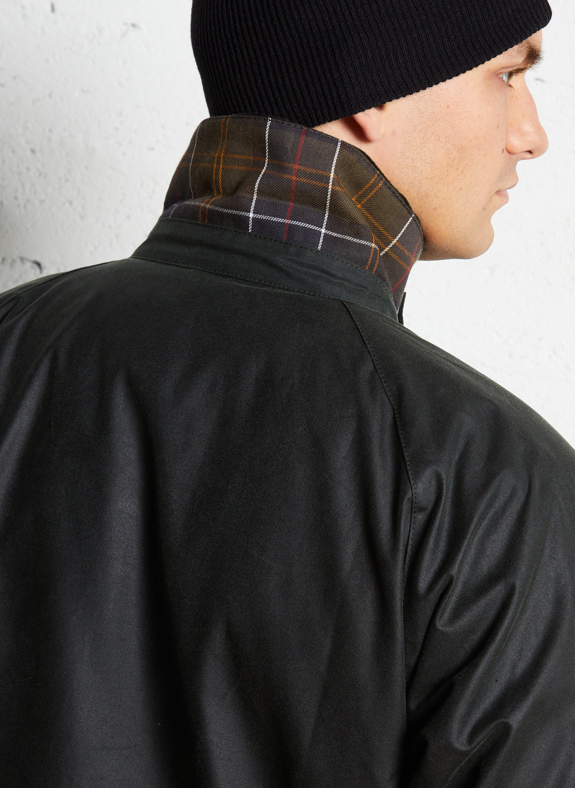 Katoenen jack met klassieke kraag BARBOUR Groen