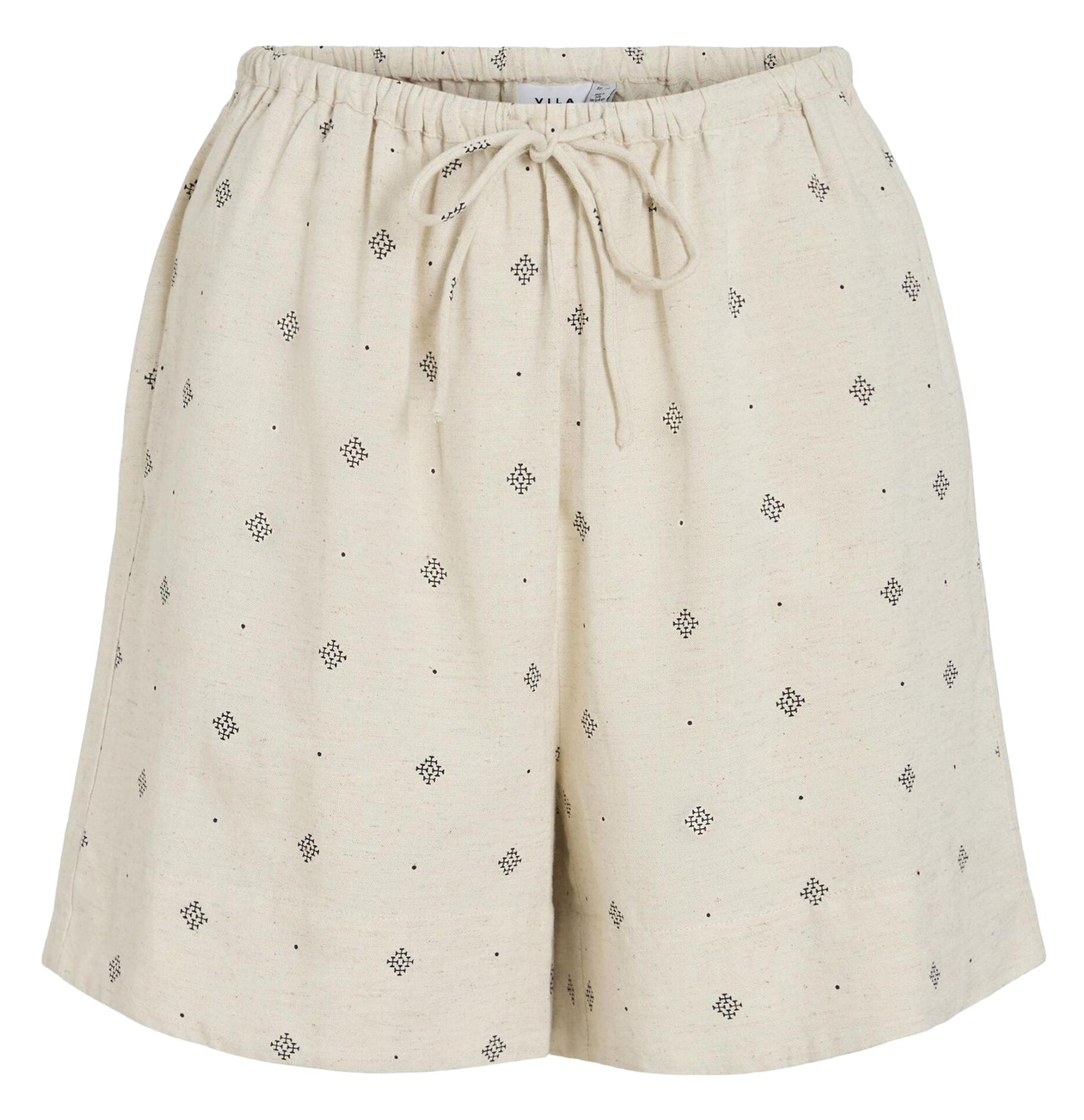 Gerade geschnittene Streifenshorts VILA Beige