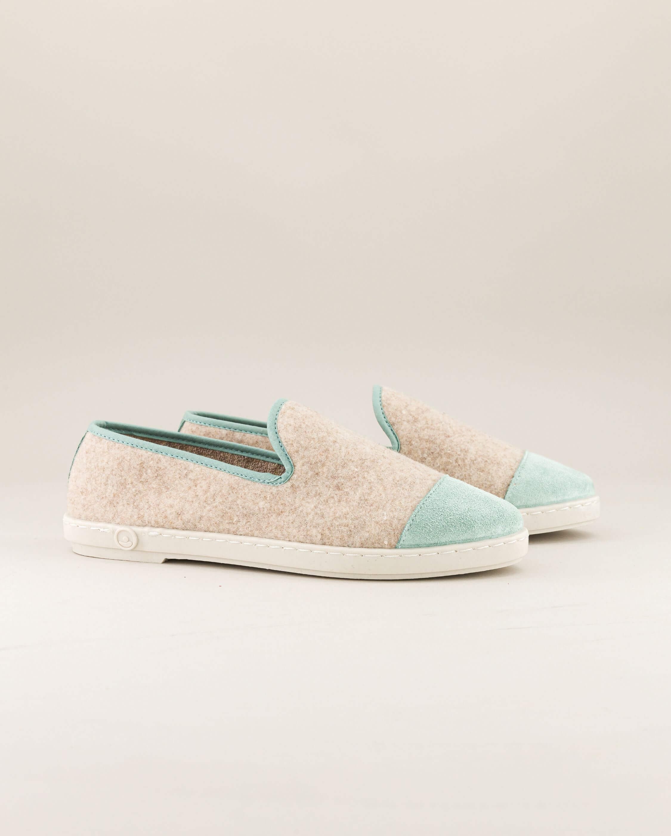 Women's wool slipper, sage beige ANGARDE