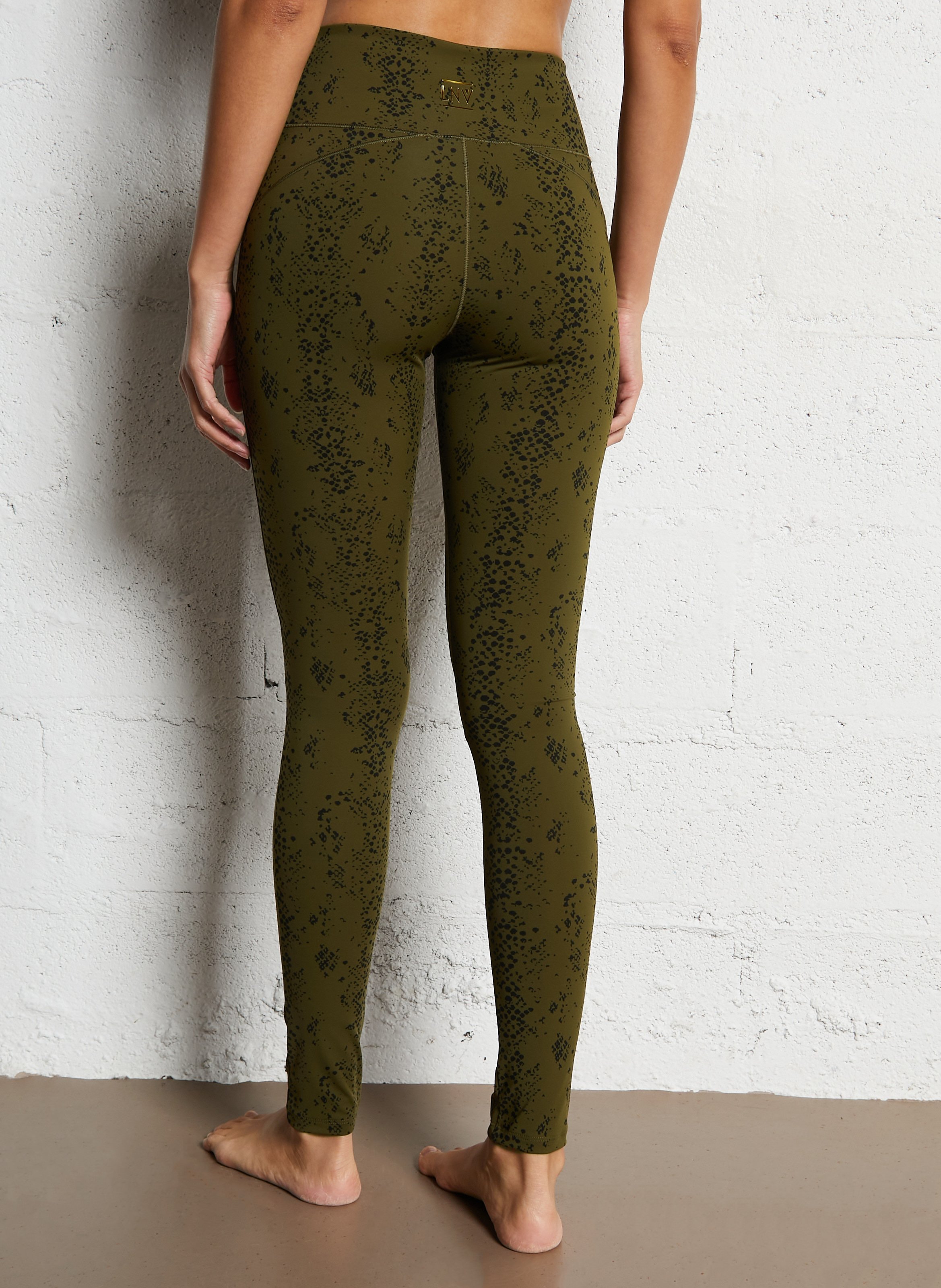Printed slim leggings LA NOUVELLE Green