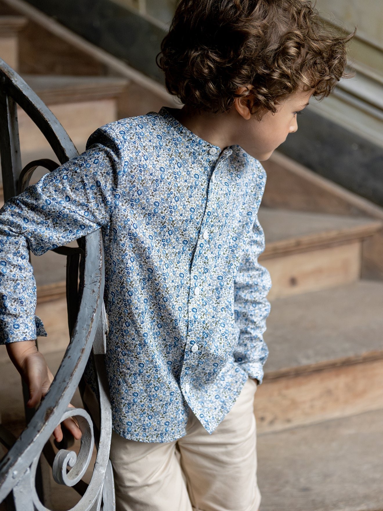 Liberty fabric shirt - parties and CYRILLUS Blue