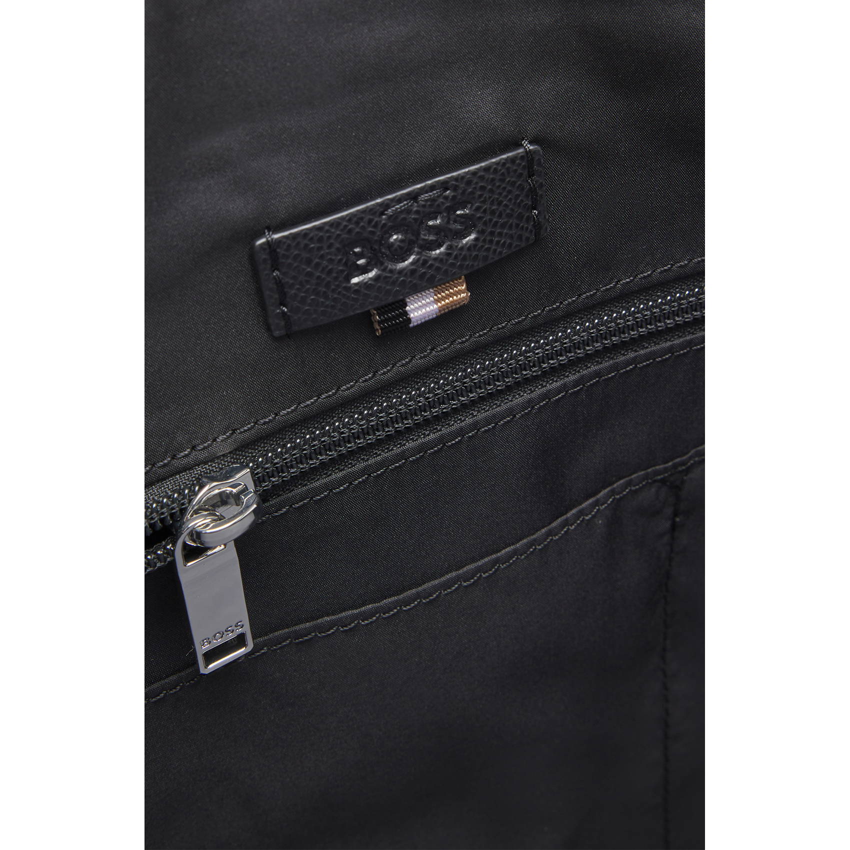 Leather laptop bag BOSS Black