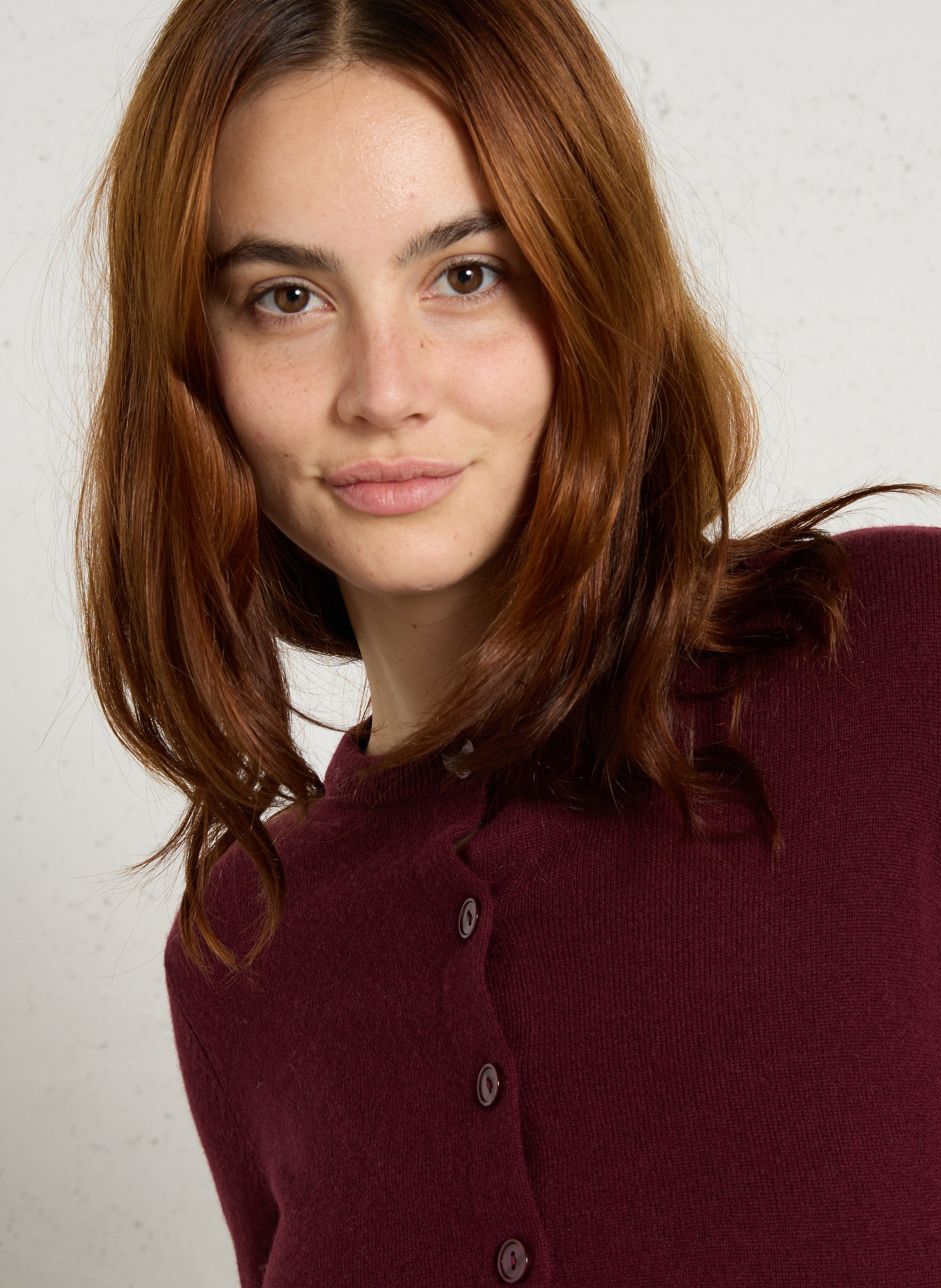 Solid wool and cashmere cardigan MAX MARA WEEK END Red