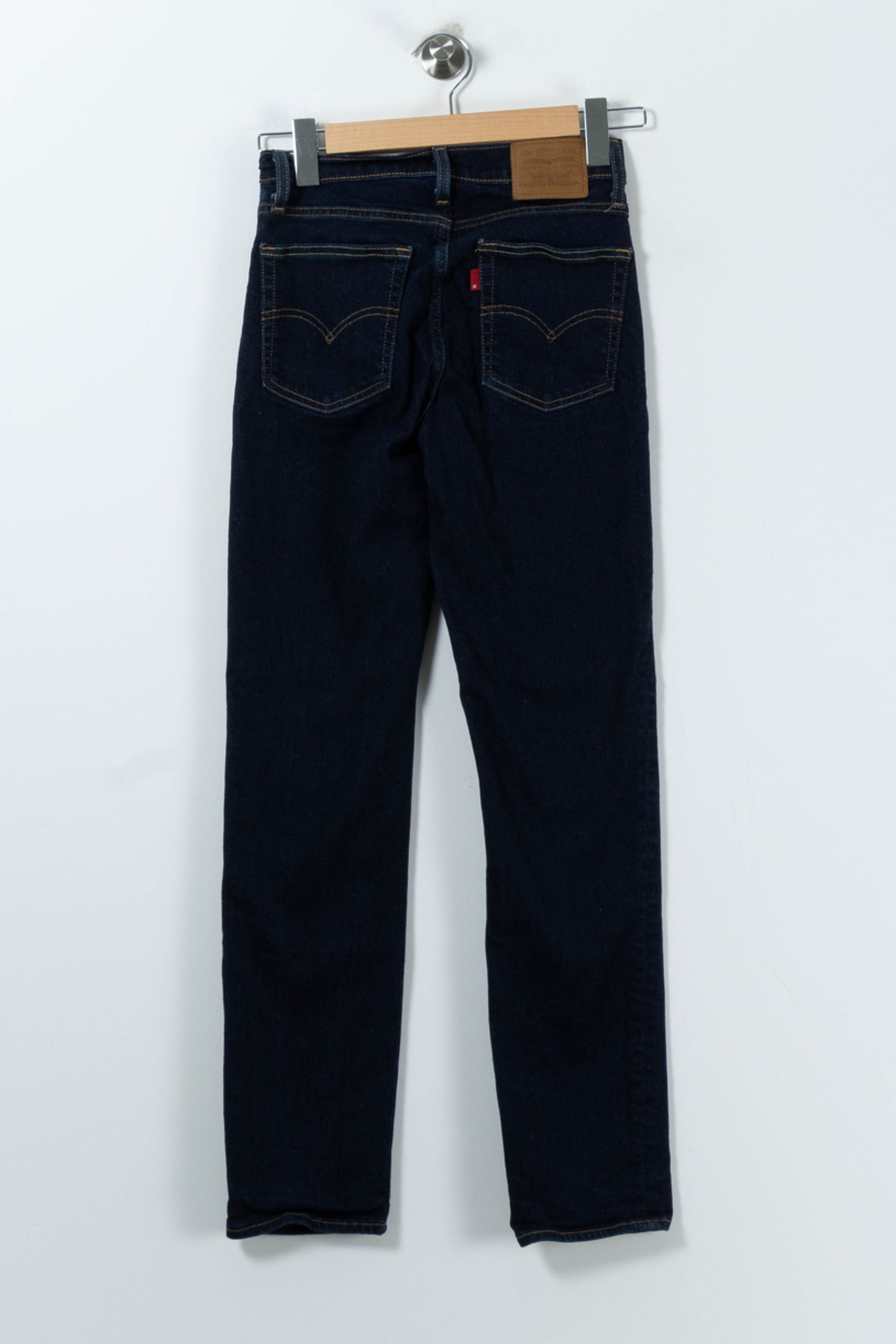 Cropped slim jeans with studs LEVI'S - Seconde main Blue