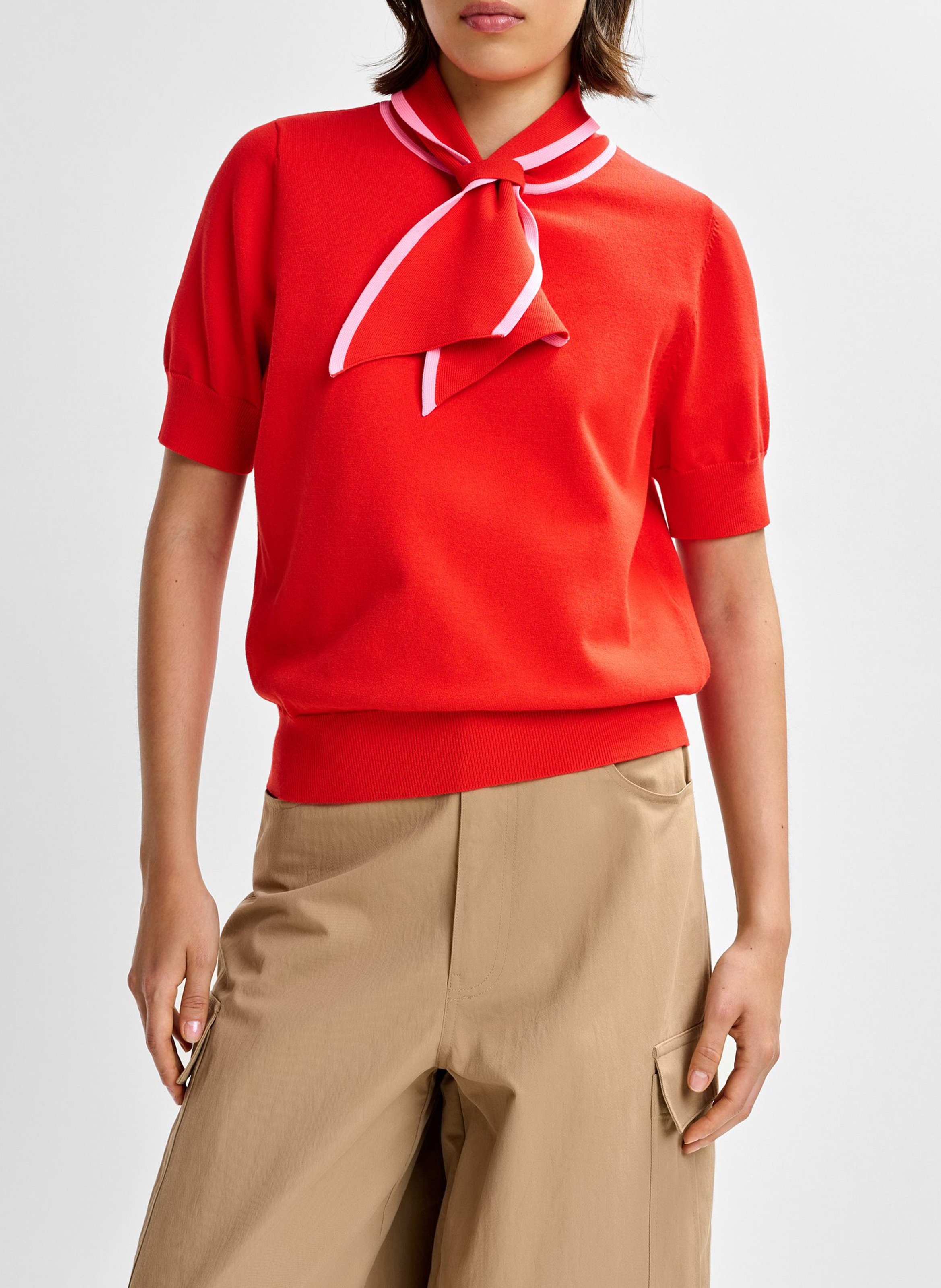 Polo with Knotted Collar ESSENTIEL ANTWERP