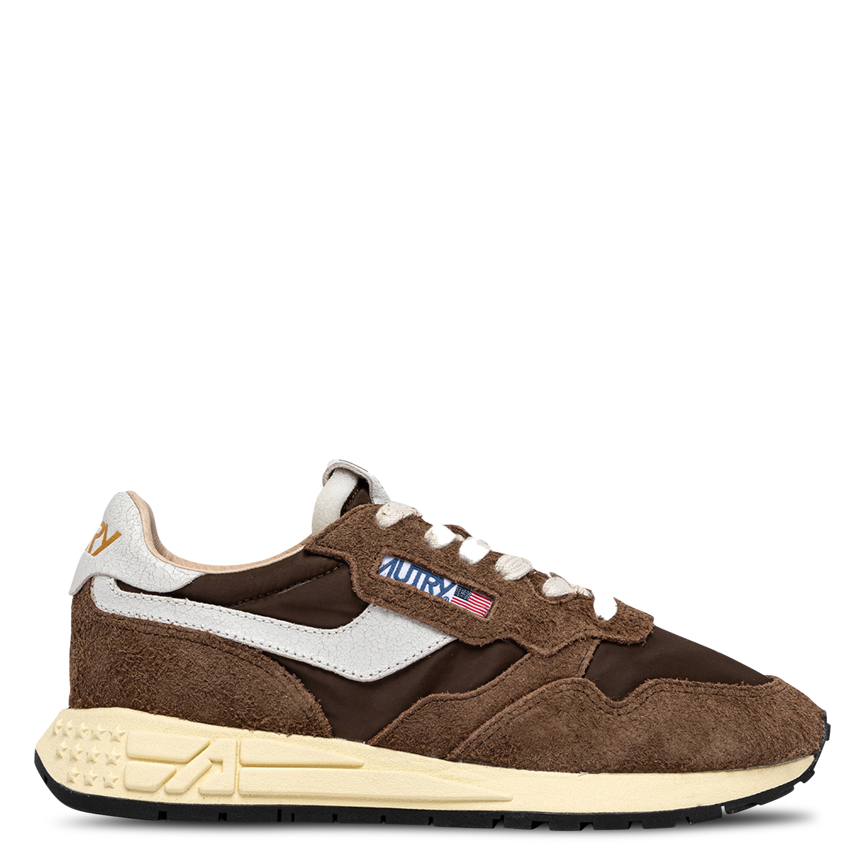 Baskets basses à lacets AUTRY Marron