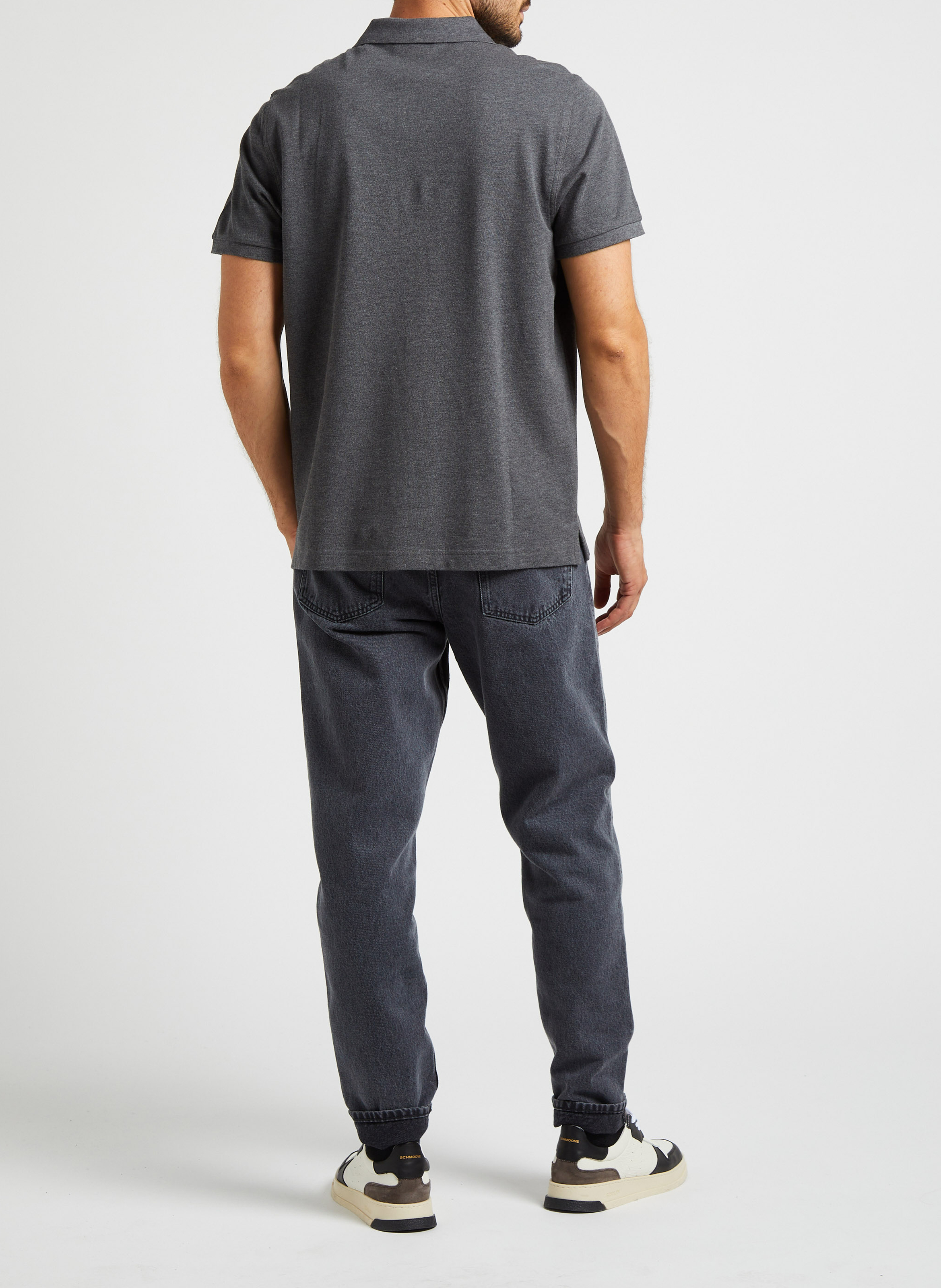 Polo col classique droit en coton  GANT Gris