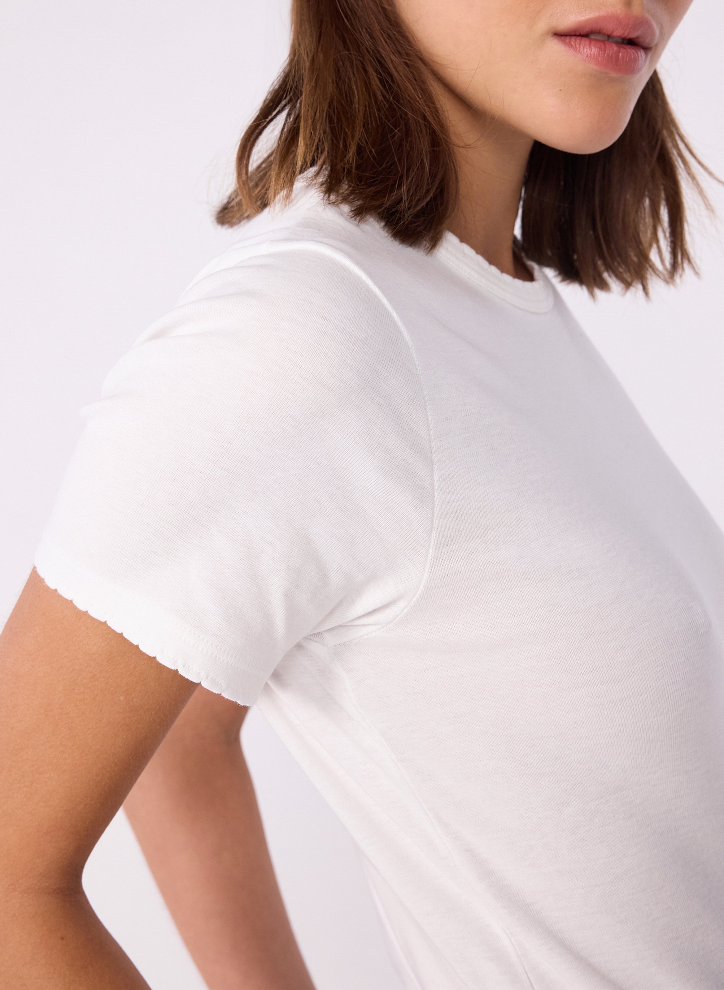 T-shirt met korte mouwen in effen katoen PETIT BATEAU Wit