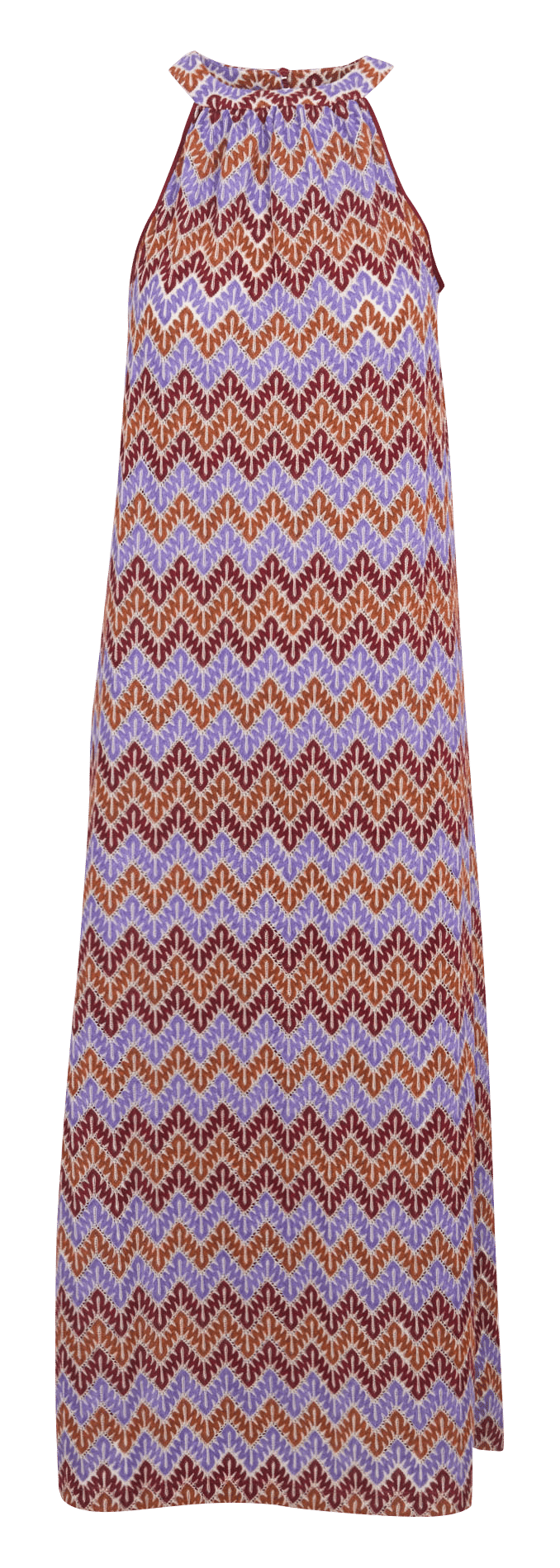 Gestreepte lange jurk met lange mouwen LA FEE MARABOUTEE Violet