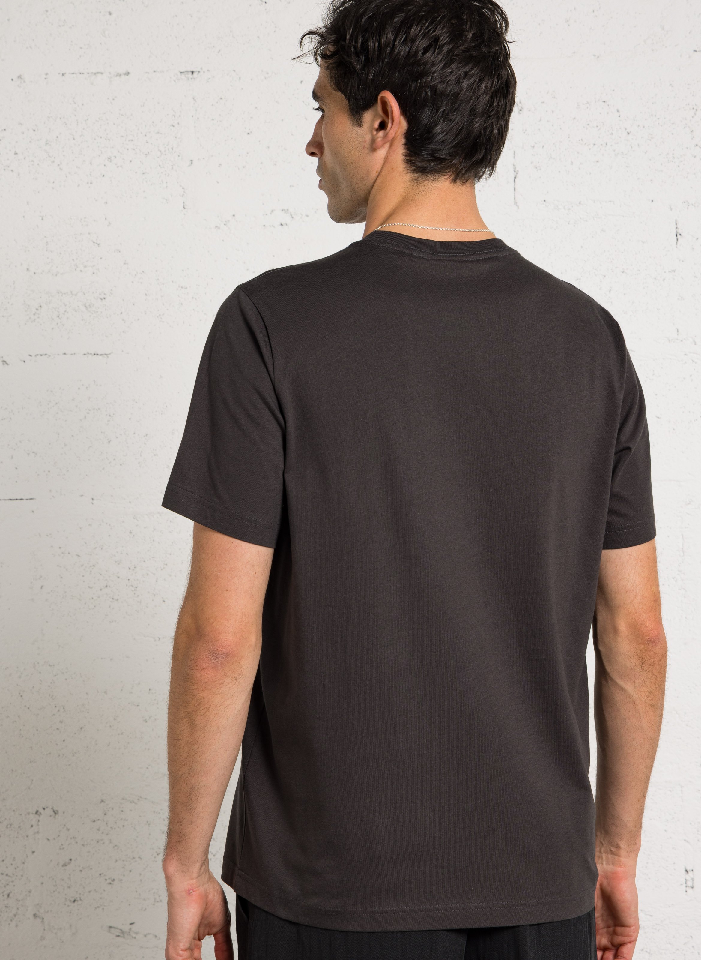 Oversize T-Shirt mit Rundhalsausschnitt aus Bio-Baumwolle mit Siebdruck PAUL SMITH Silber