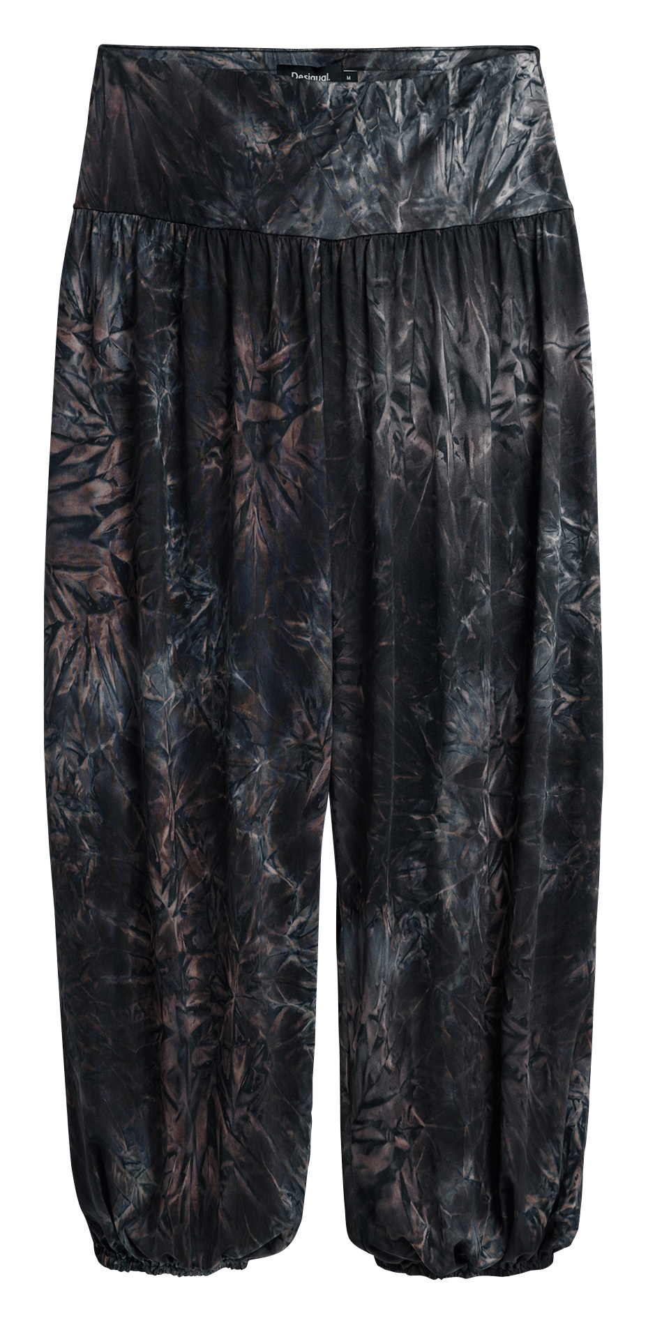 Pantalon large ballon élastiqué  DESIGUAL Marron