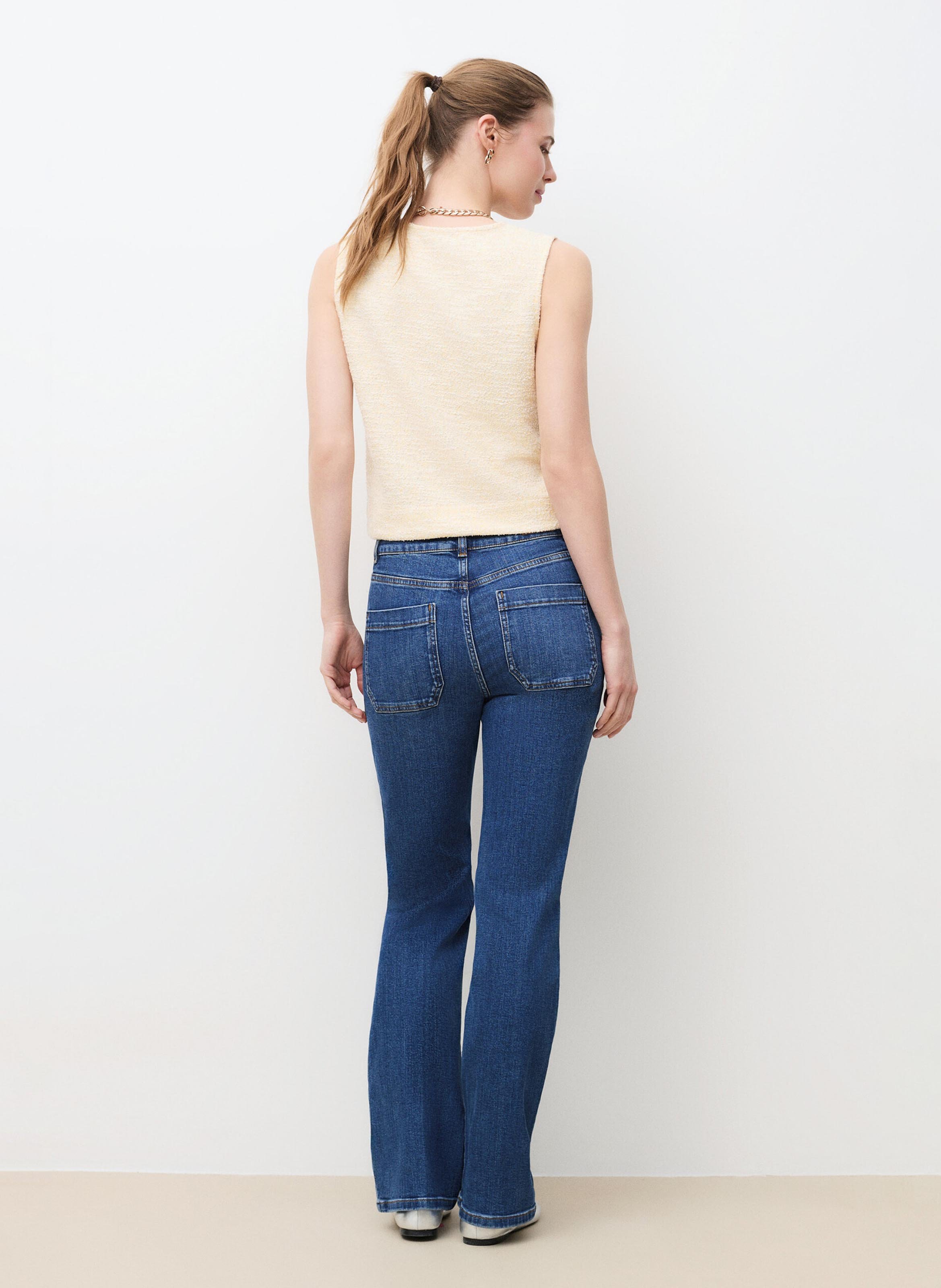 Top con cuello redondo CAROLL Amarillo