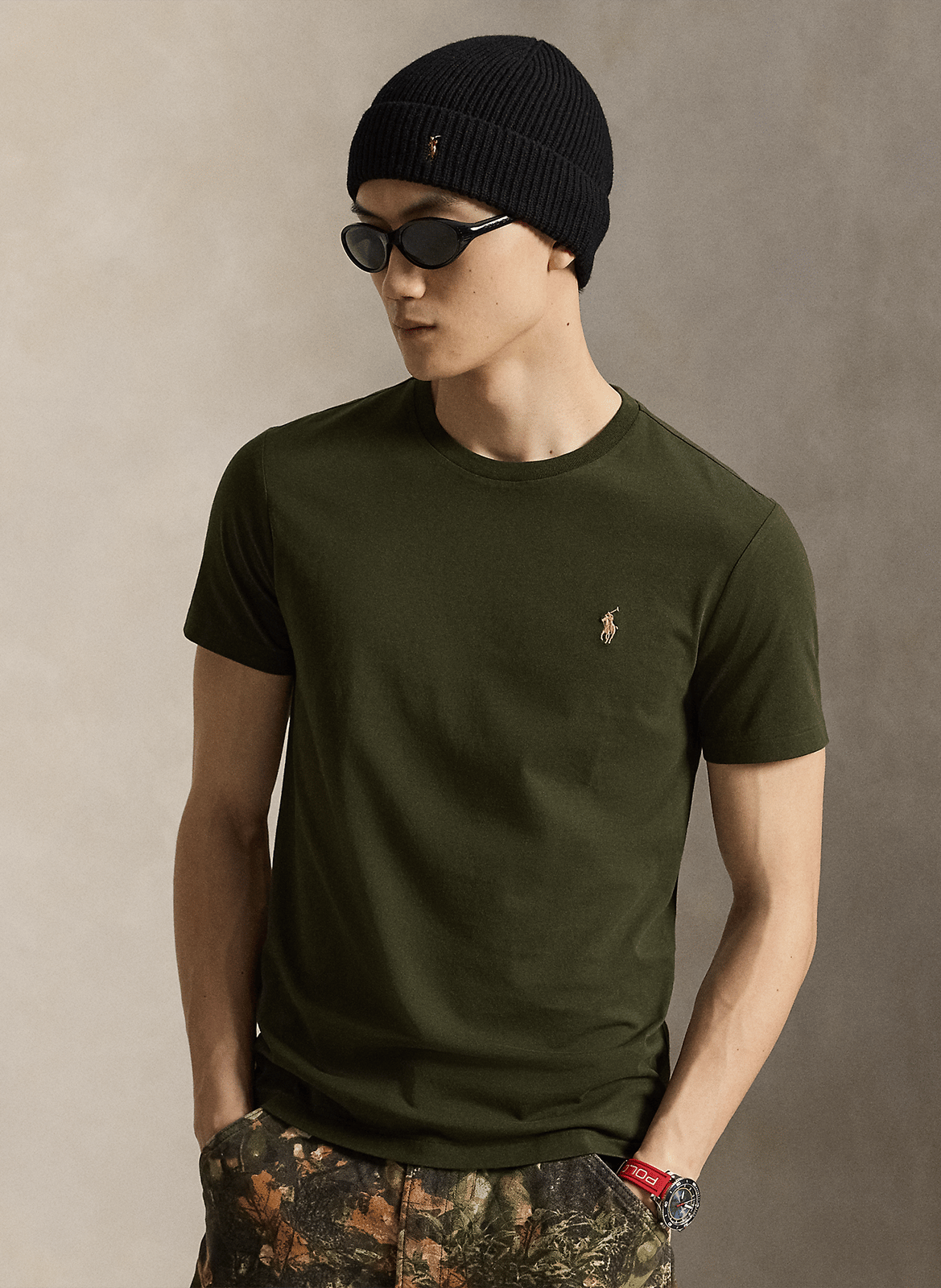 Rundhals-T-Shirt aus Baumwolle, Regular Fit POLO RALPH LAUREN