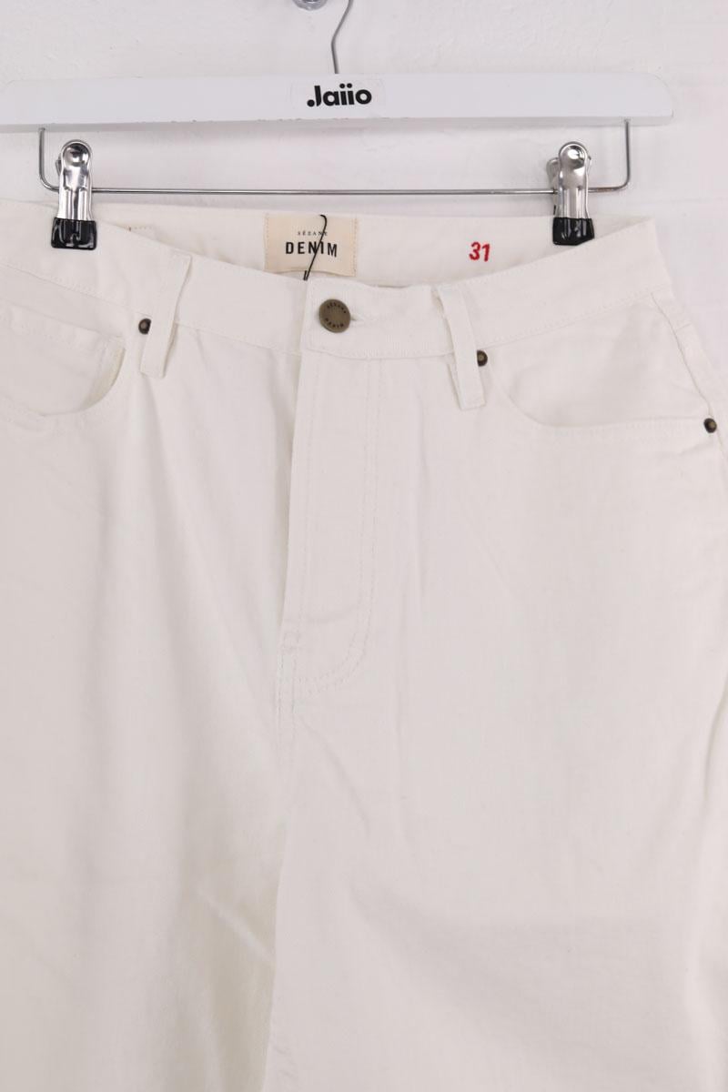 Jean boyfriend SEZANE - Seconde main Blanc