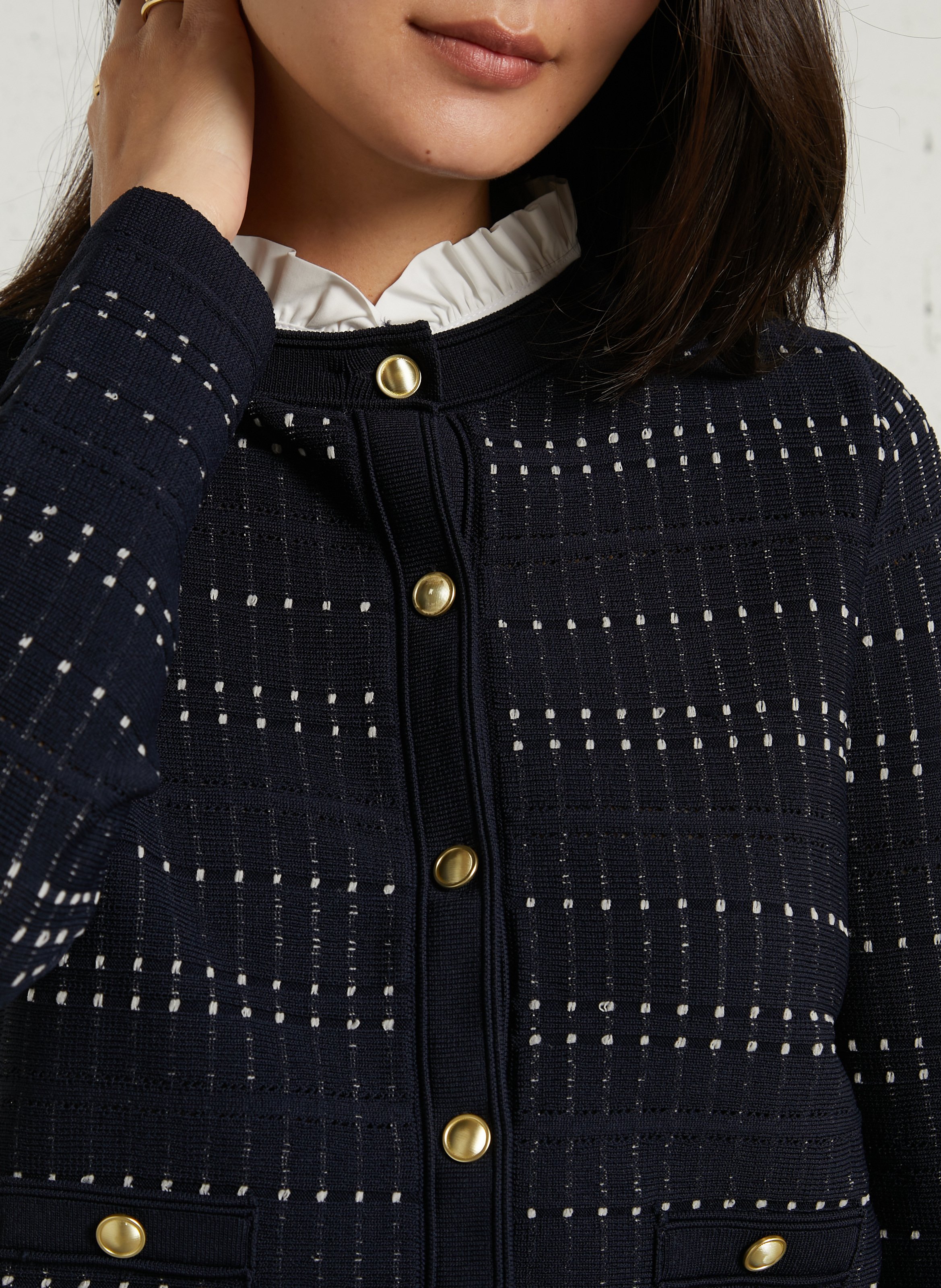 Gilet col rond SUNCOO Bleu