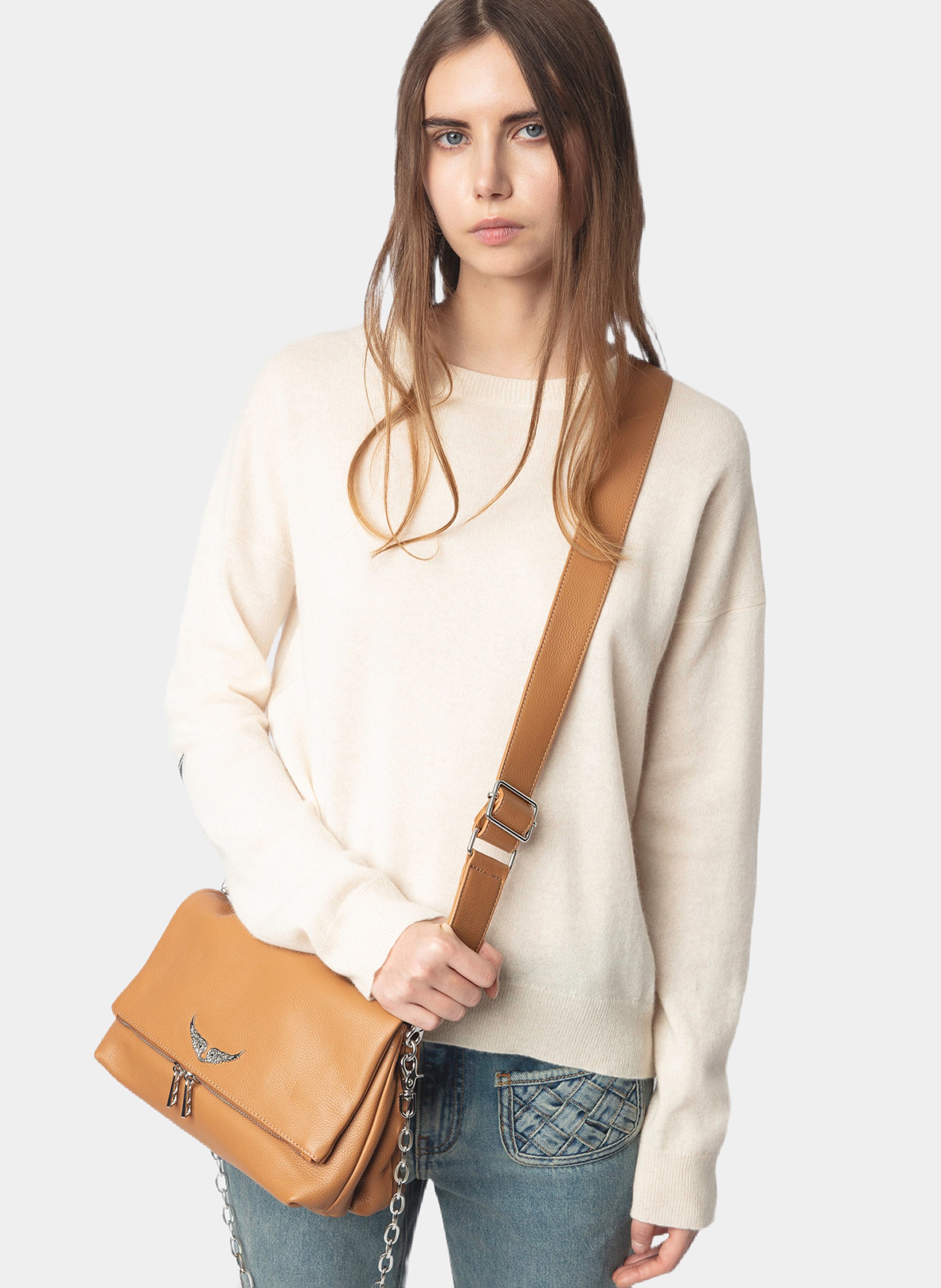 Belted cashmere sweater ZADIG&VOLTAIRE White