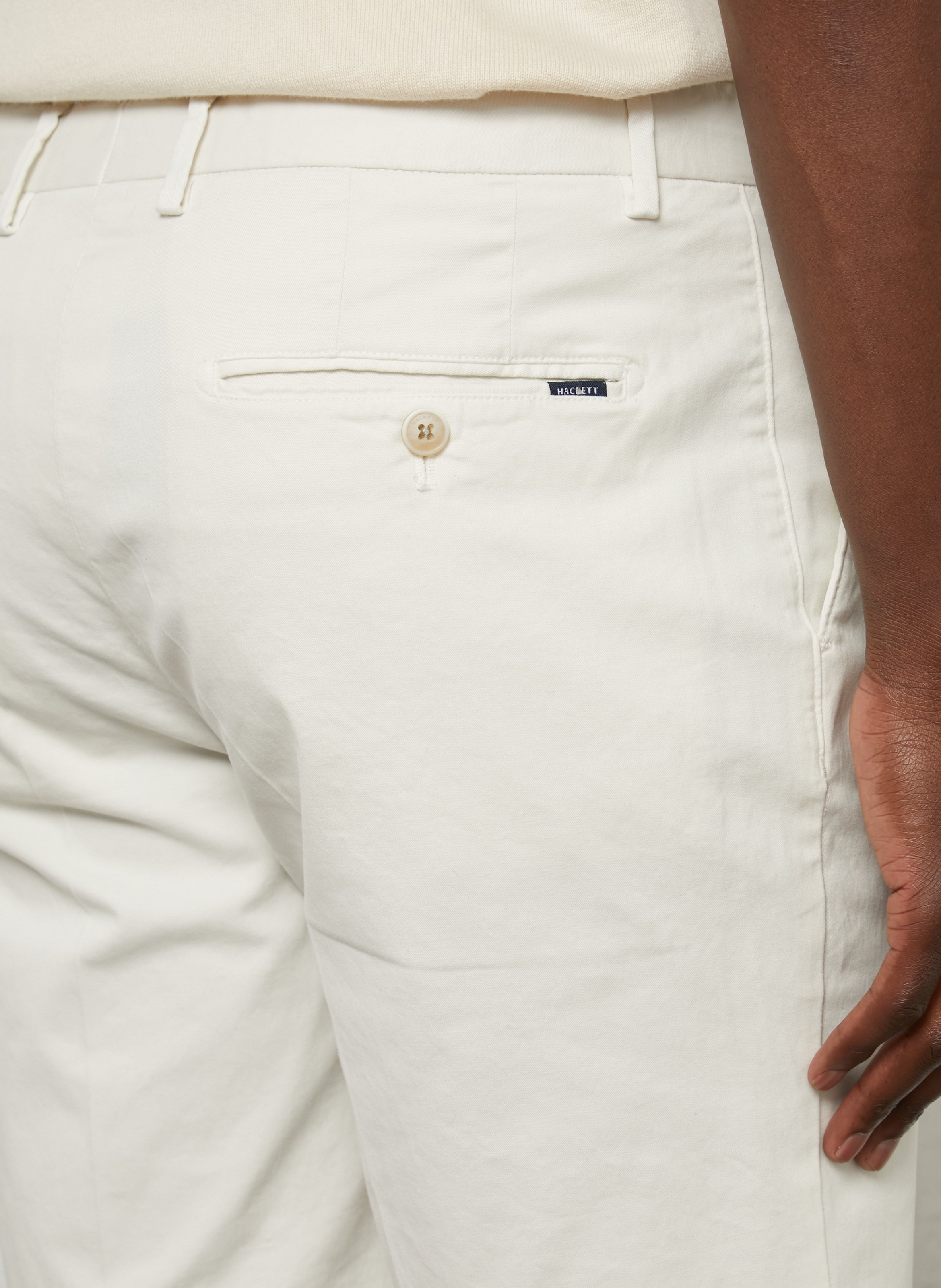 Short straight chino solid color HACKETT White