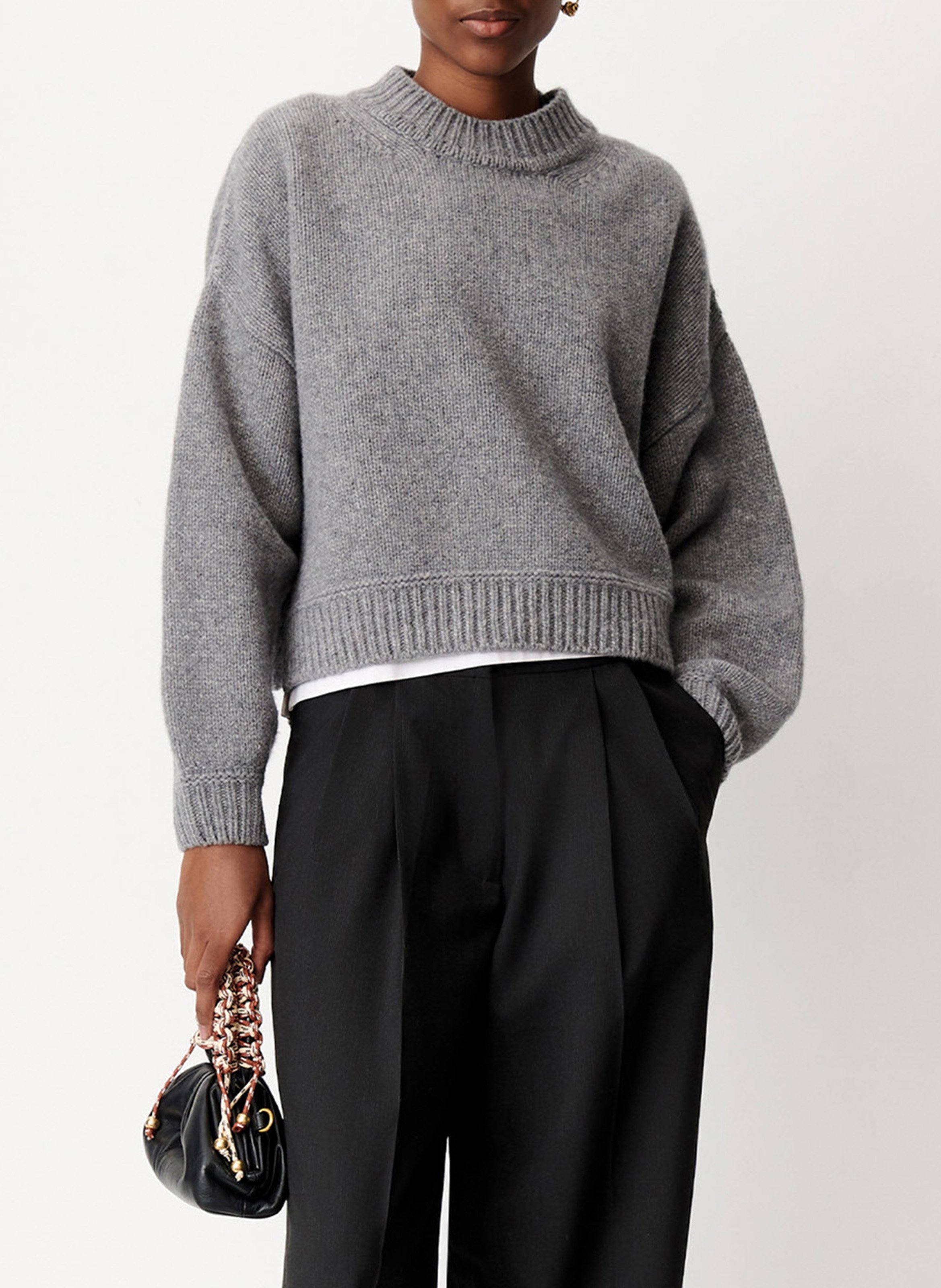 Weit geschnittener Wollpullover SESSUN