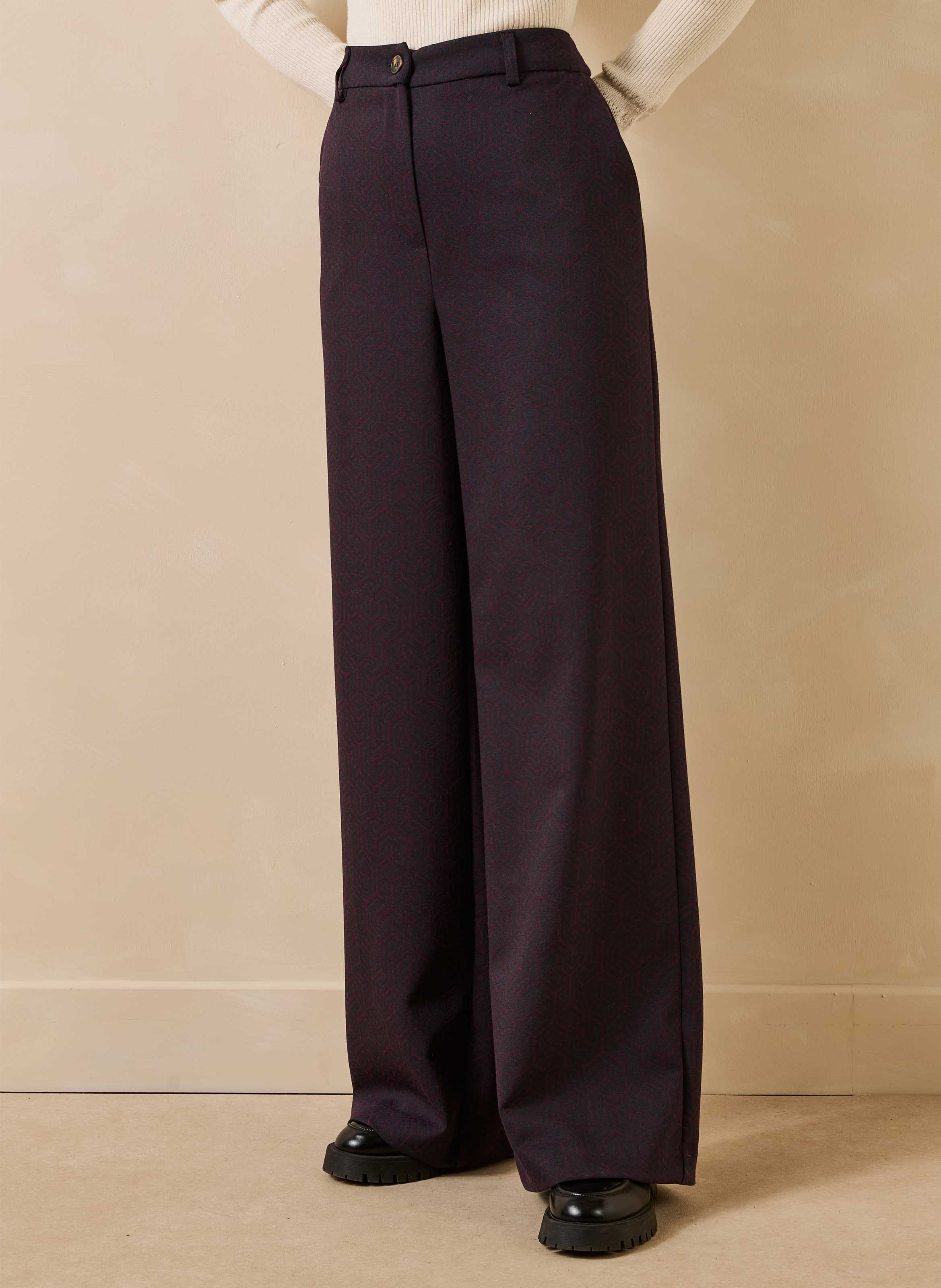 High-waisted wide-leg pants LA FEE MARABOUTEE Multicolored