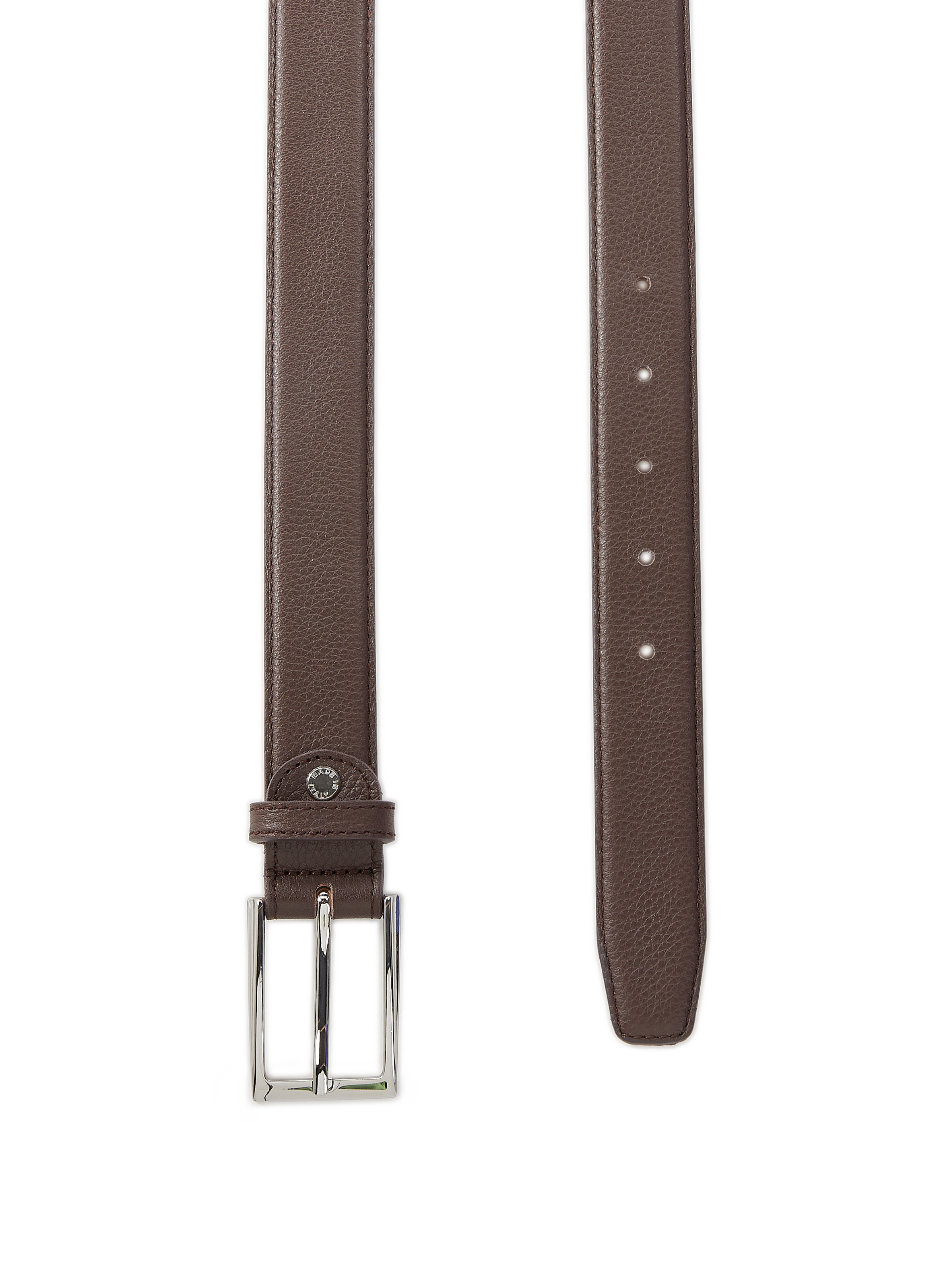 Grained leather belt cein alt a2738 grain chestnut AU PRINTEMPS PARIS Brown