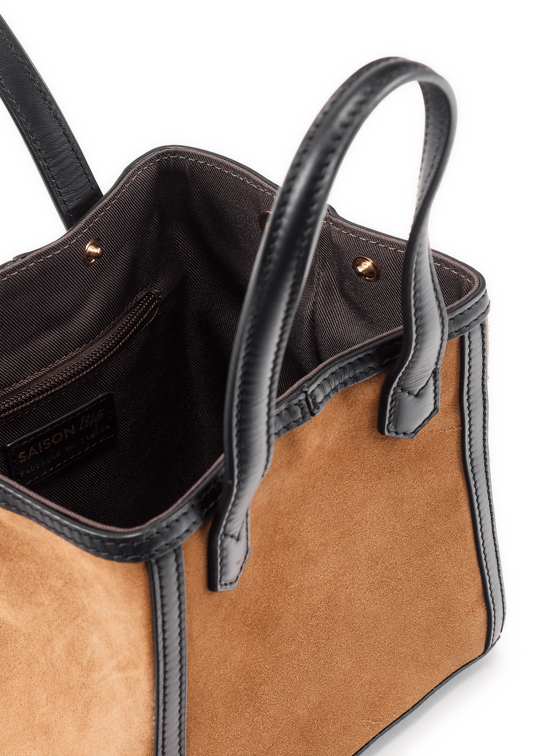Enzobino leather crossbody bag in enzobino leather. SAISON 1865 Brown