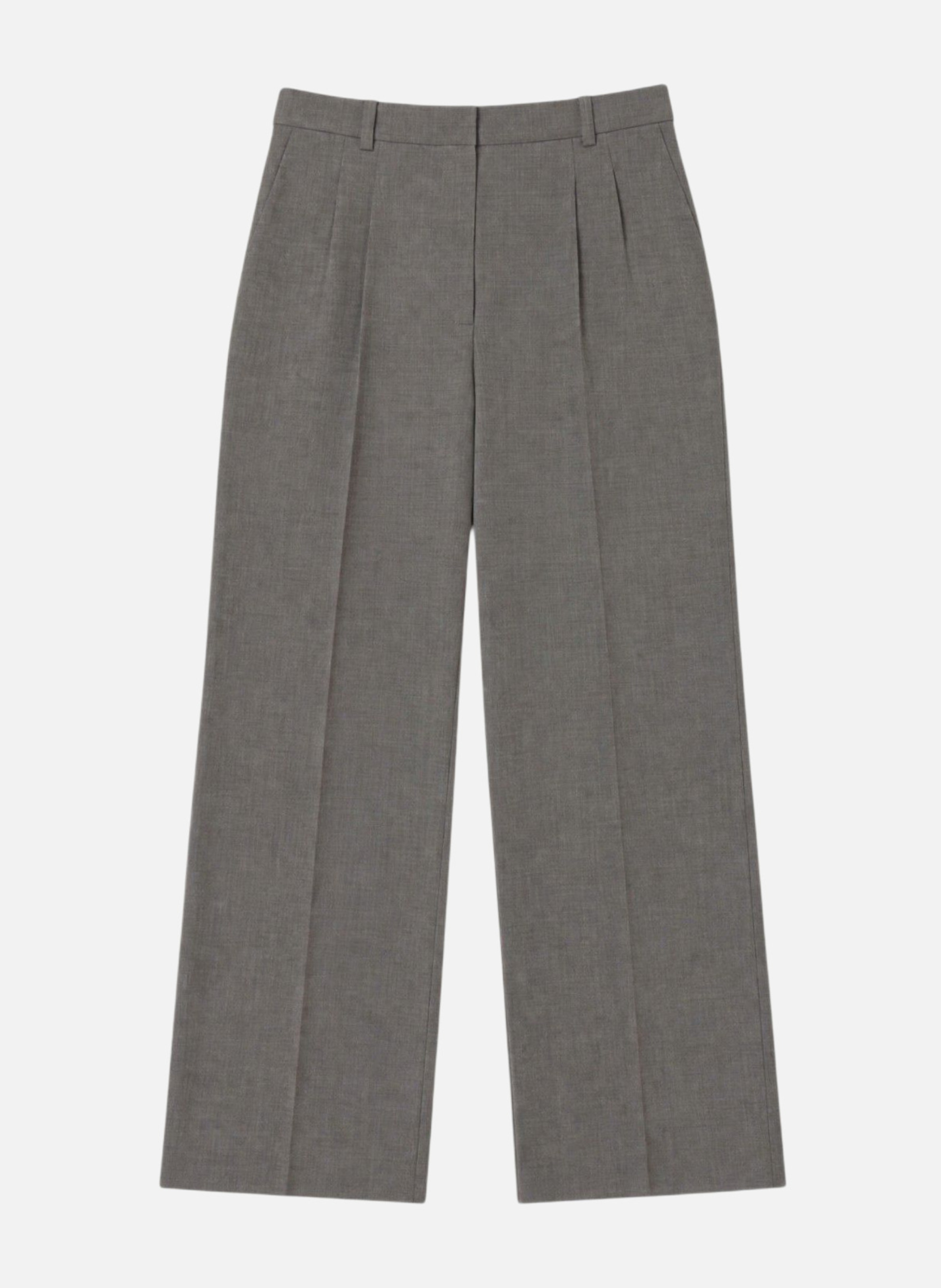 Wide leg beige wool blend pants THE KOOPLES Beige