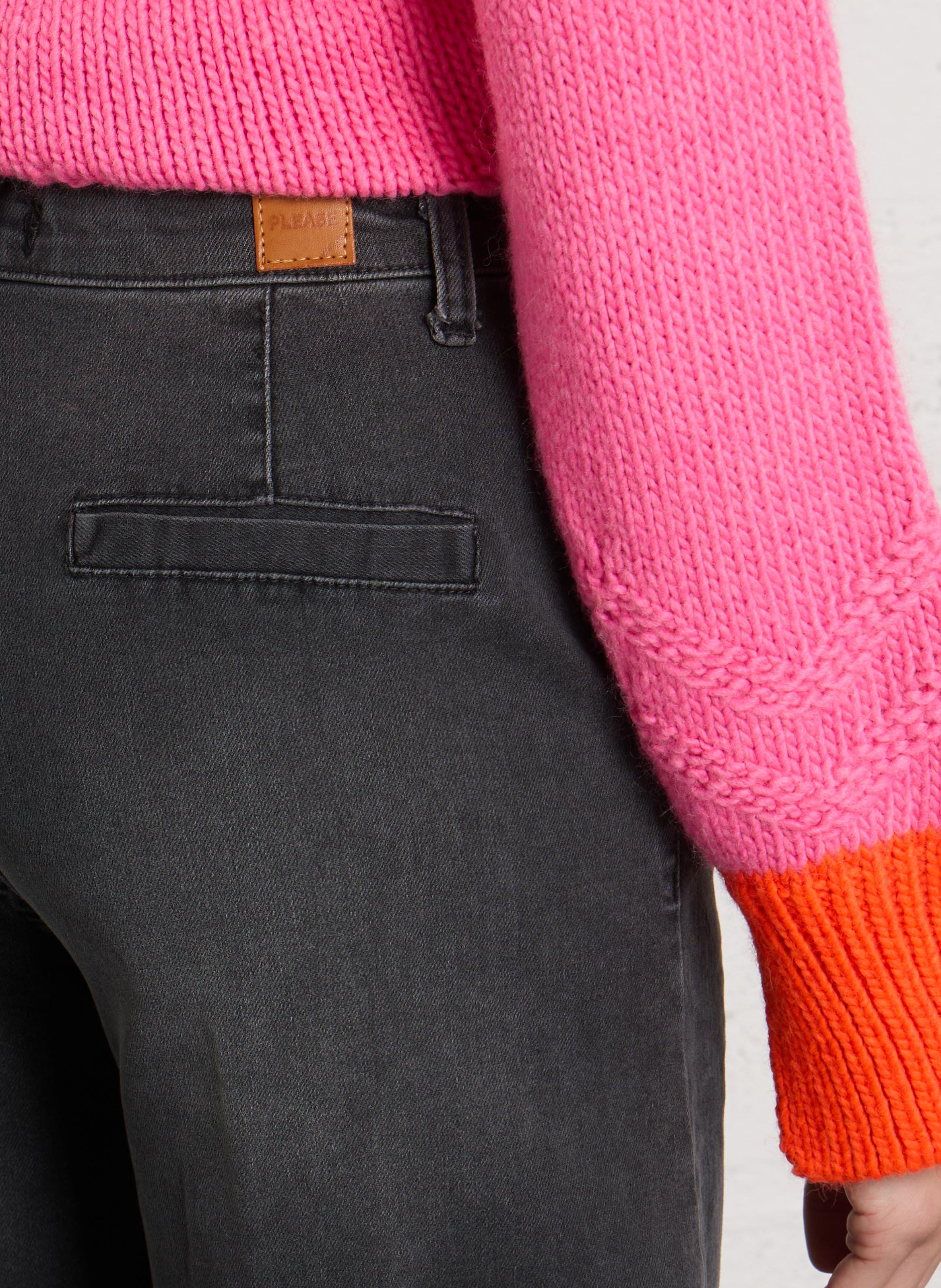 Jeansrock aus Baumwollmischung PLEASE Schwarz