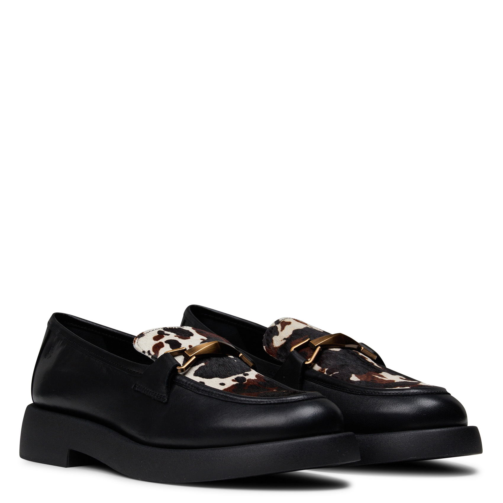Mokassins mit Animal-Print aus Leder JB MARTIN Schwarz