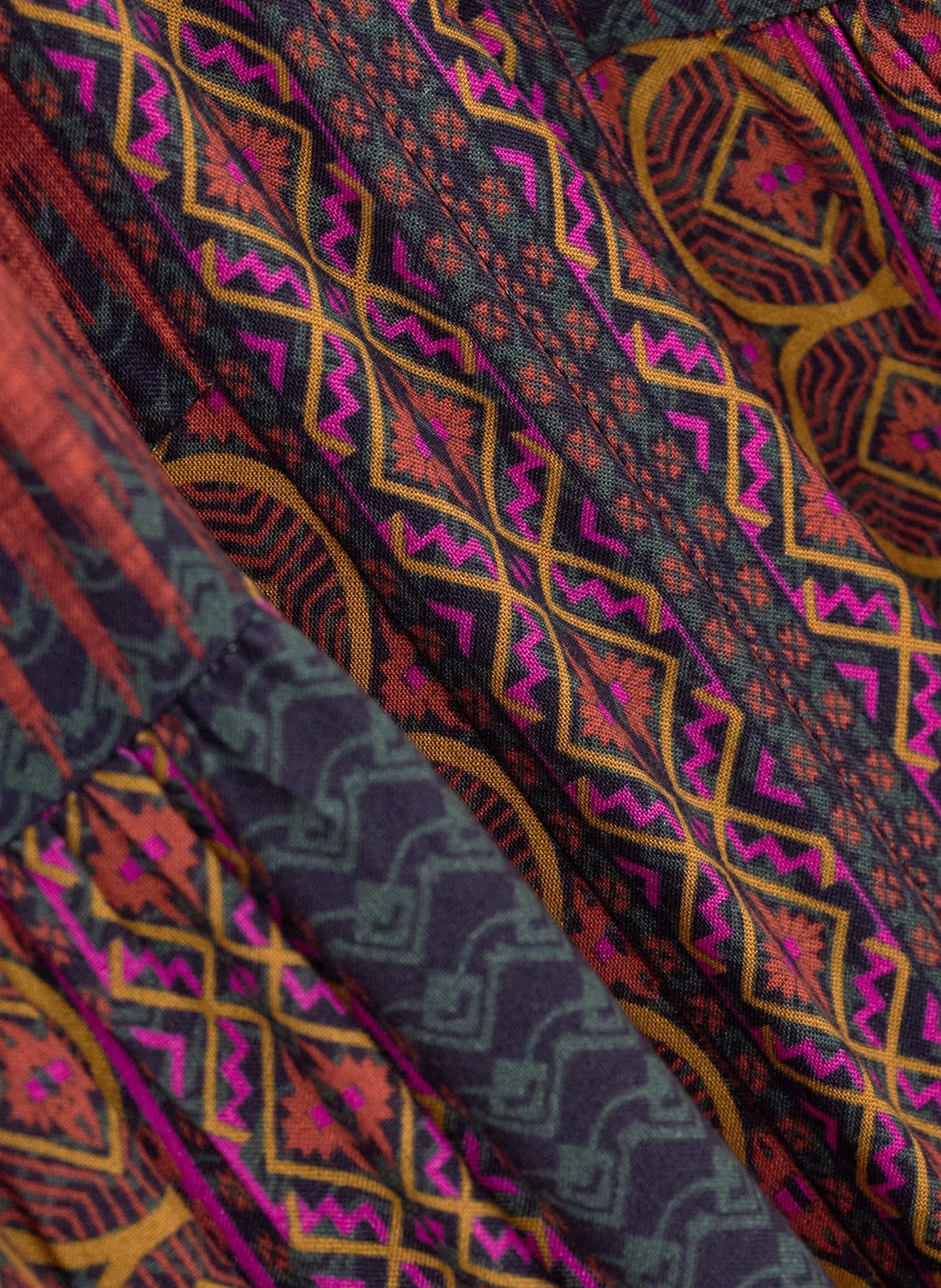 Langes, weit geschnittenes Kleid mit Print BA&SH Rot