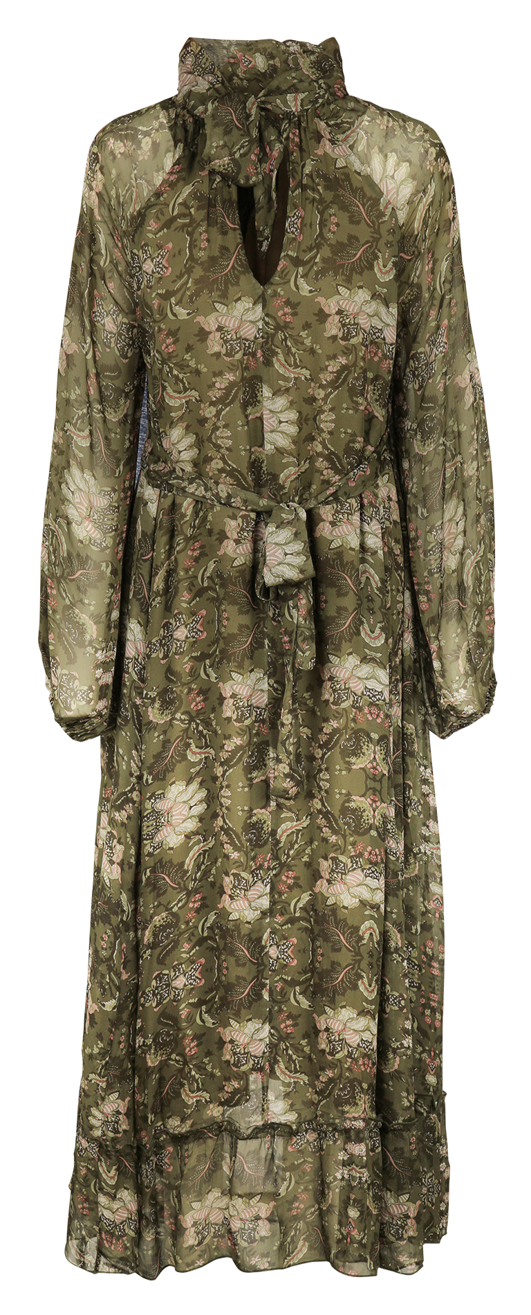 Langes, weit geschnittenes Kleid mit Print BERENICE Mehrfarbig