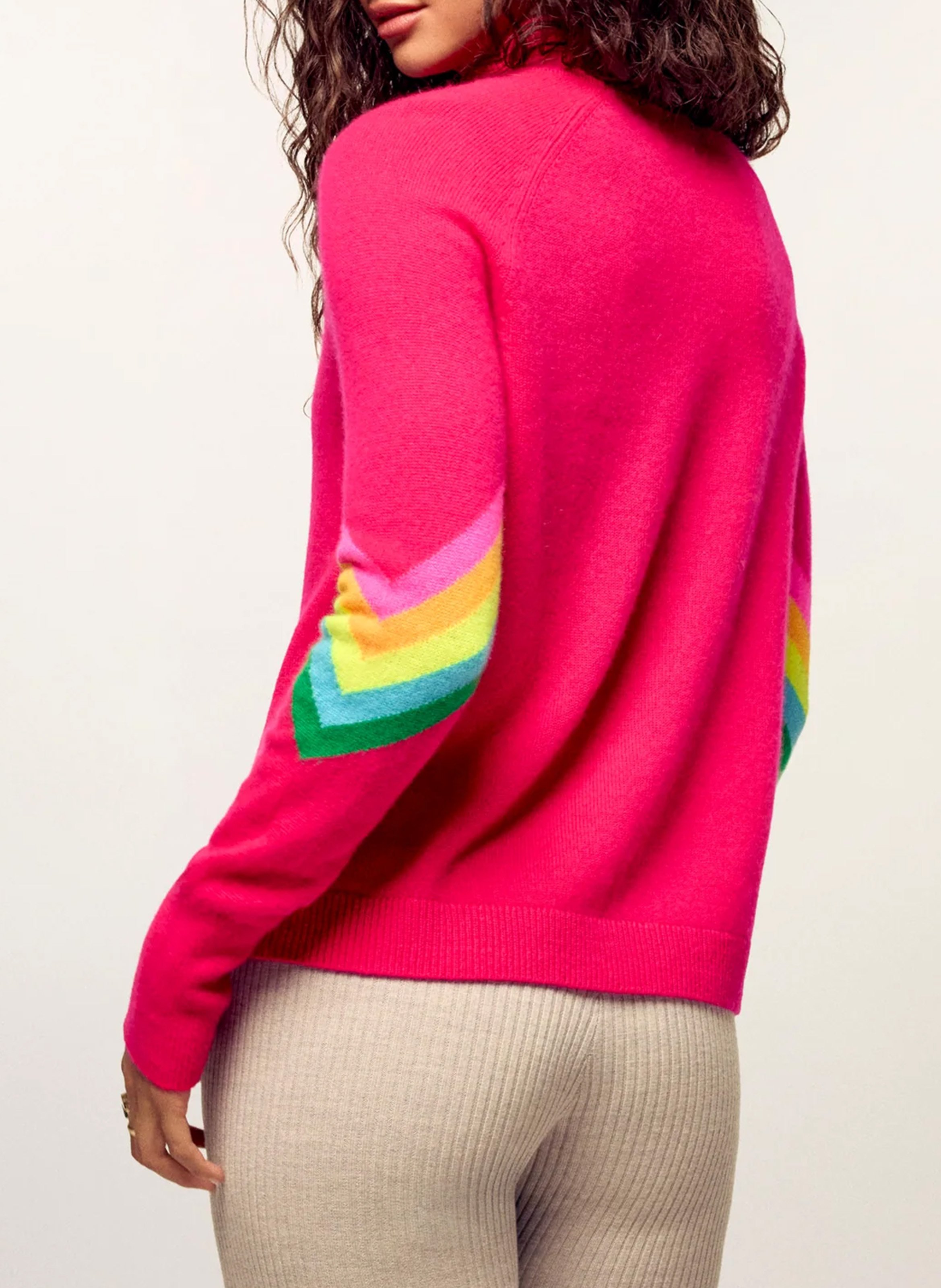 Pull droit en cachemire FROM FUTURE Rose