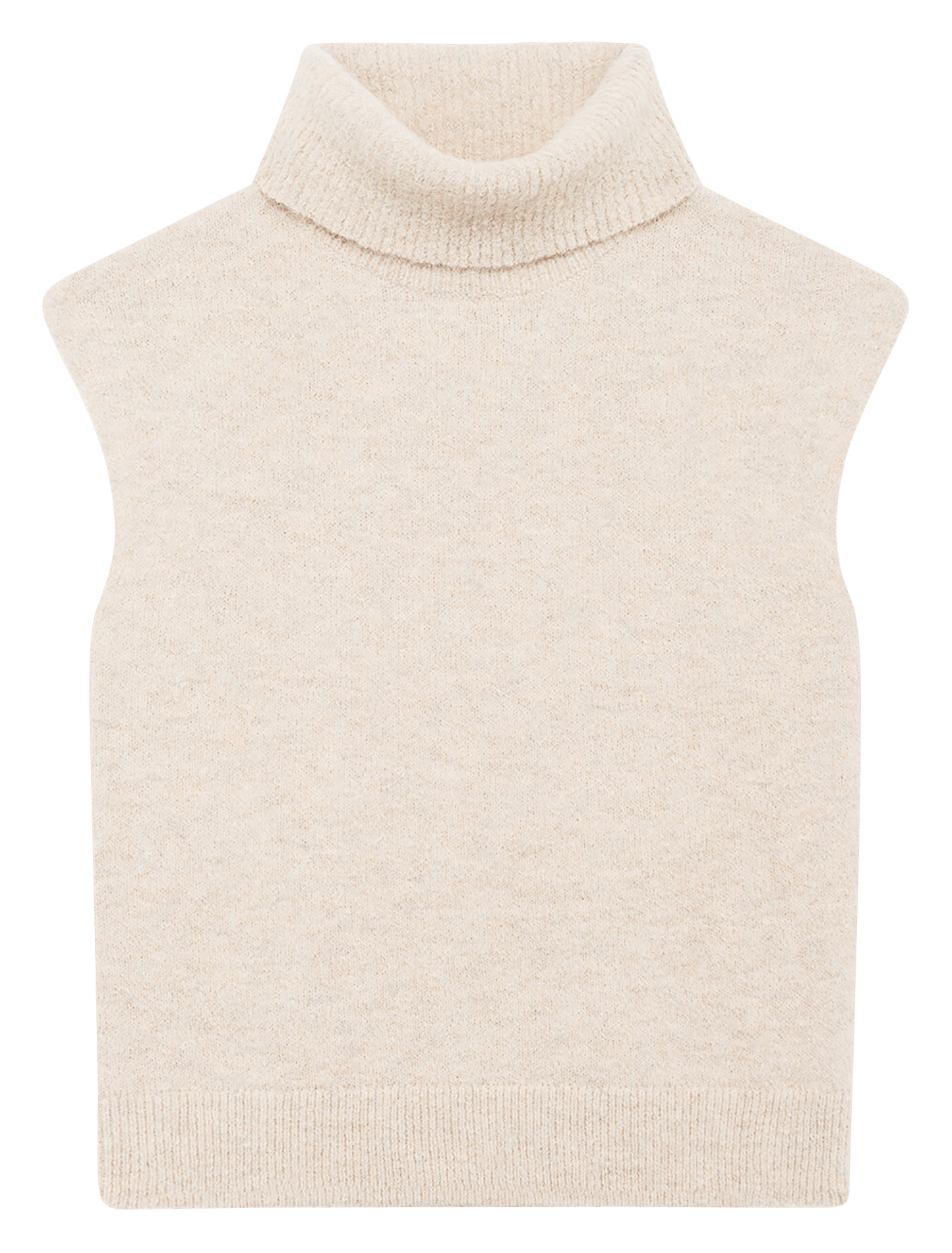 Straight Sleeveless Jumper in Alpaca Blend CAROLL Brown