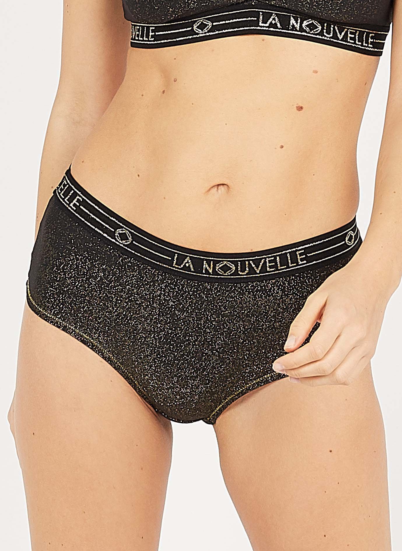 Hipster met lage taille en glansdraad LA NOUVELLE