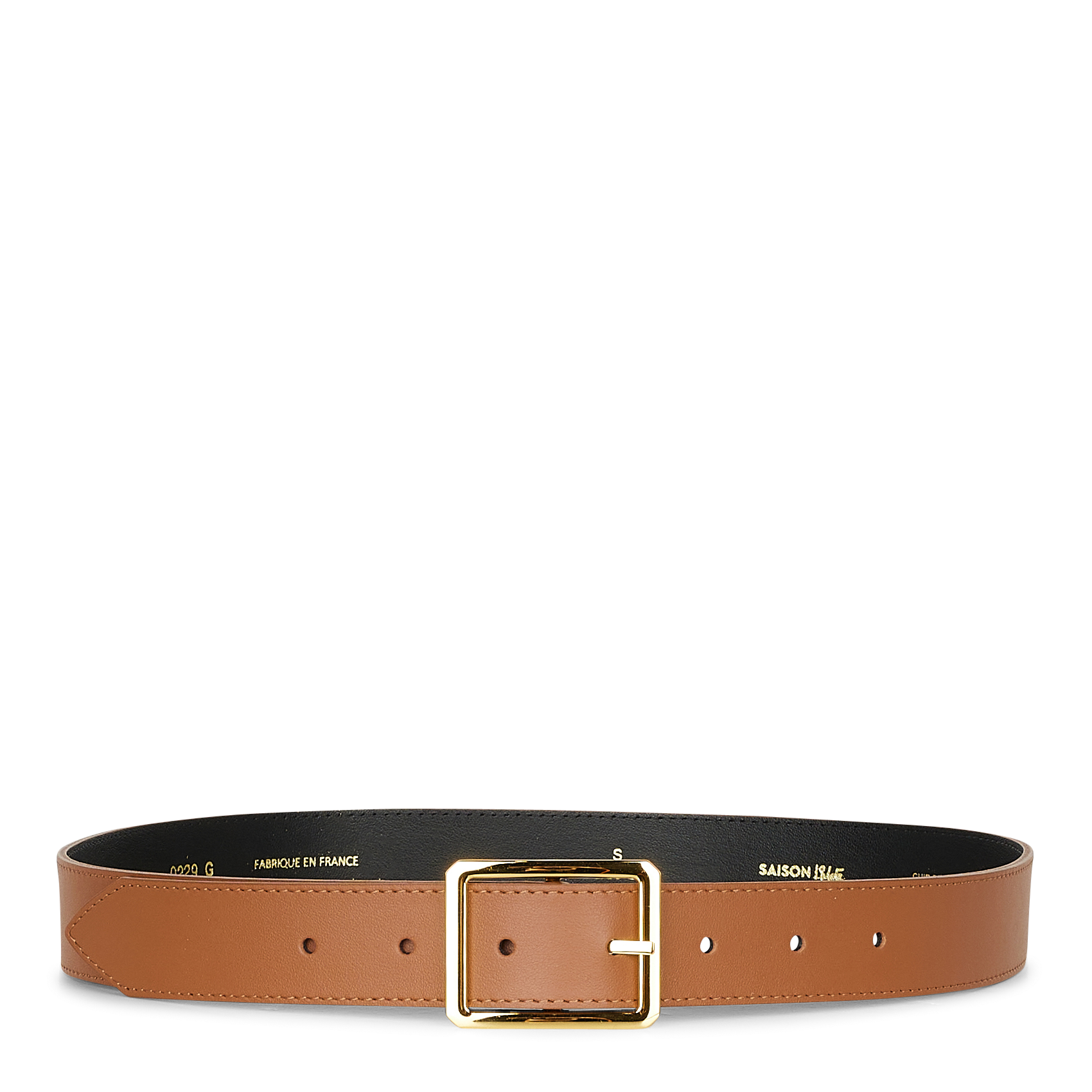 Ceinture à boucle en cuir | Marron SAISON 1865 Femme