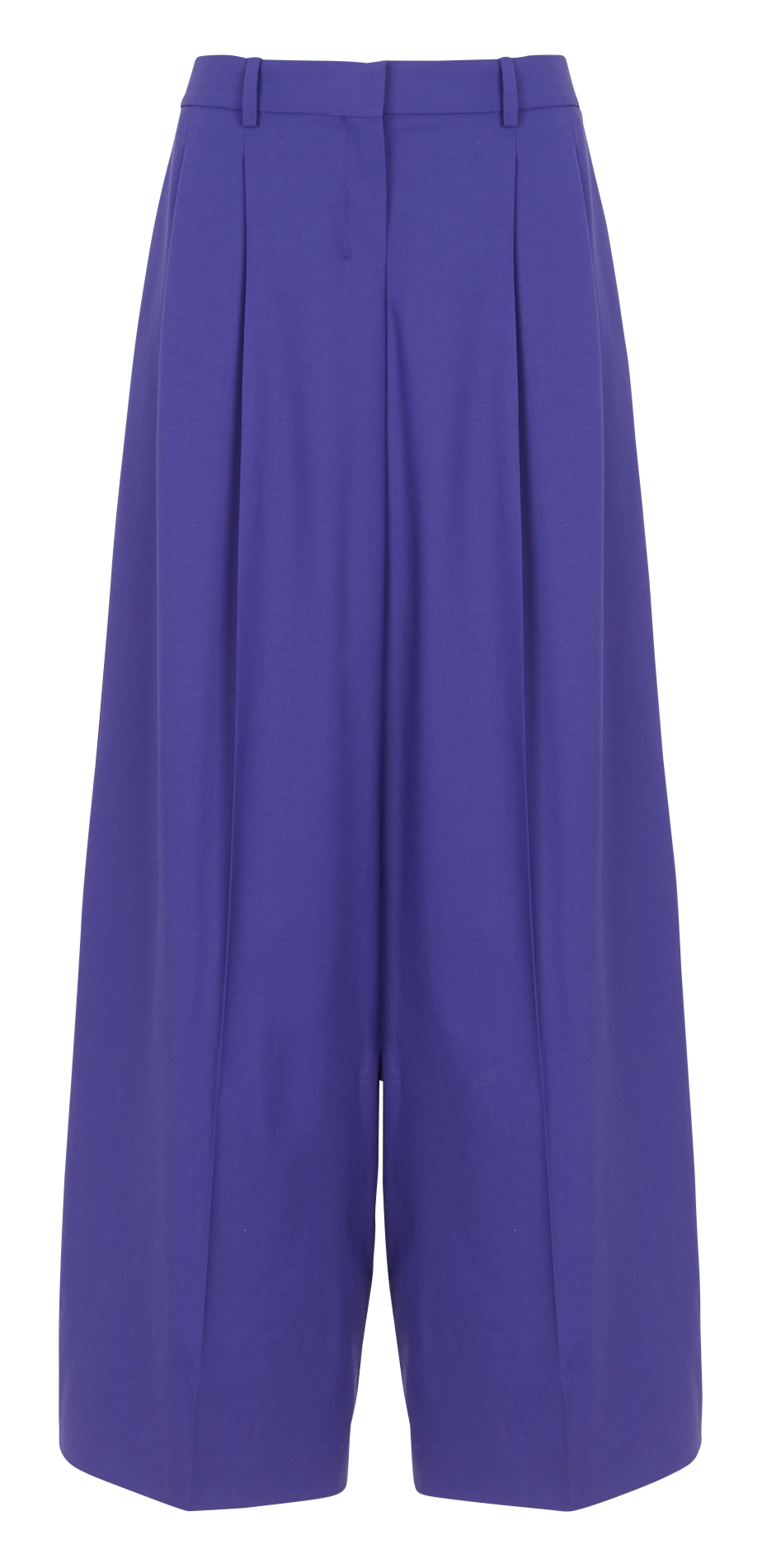 Pantalon large taille haute en laine mélangé  THEORY Bleu